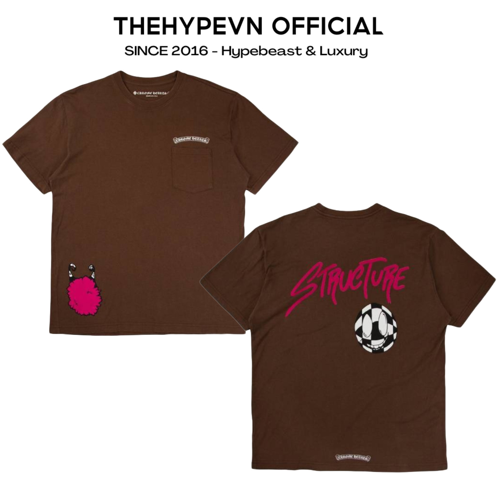 ÁO THUN CHROME HEARTS CH MATTY BOY STRUCTURE (BROWN)