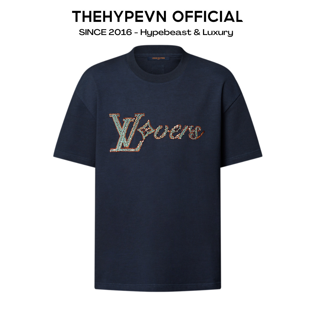 ÁO THUN LOUIS VUITTON LOVERS MARQUE (NAVY)