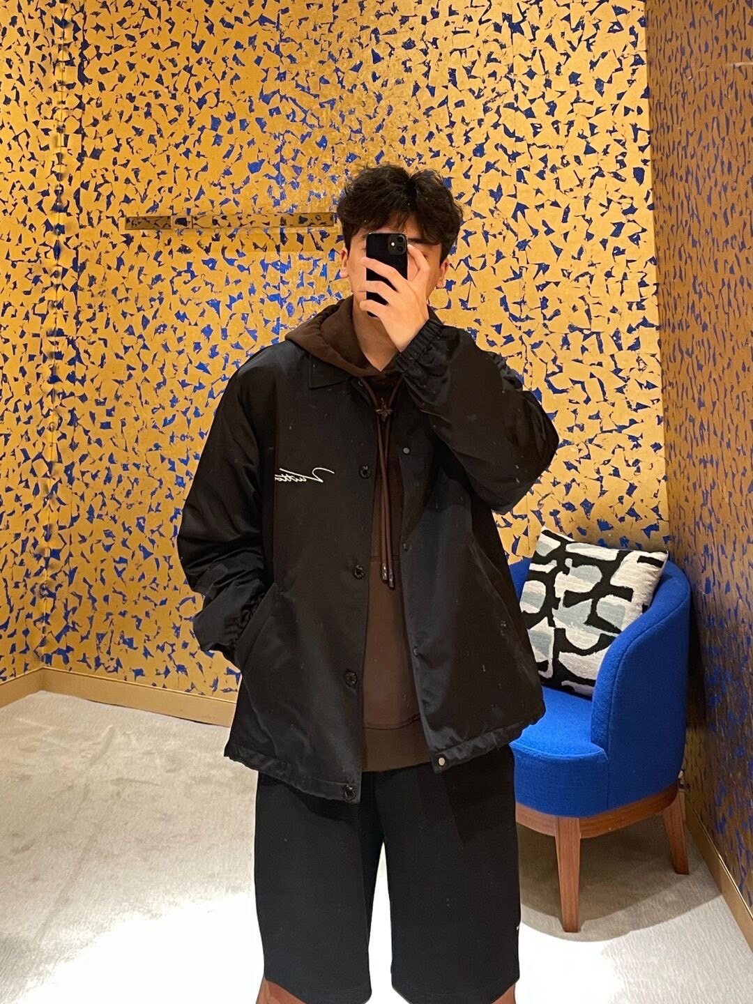 Áo Khoác Louis Vuitton Doves Coaches (Black) [Mirror Quality]