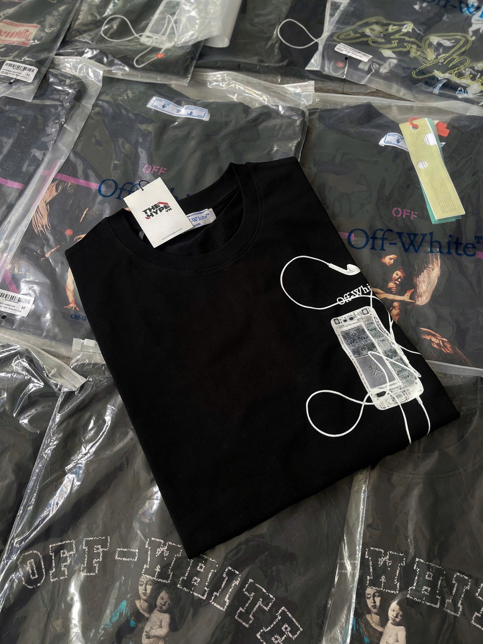 ÁO THUN OFF WHITE OW SCAN ARROW (BLACK)