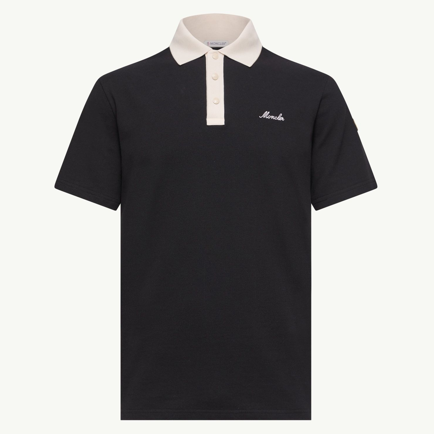ÁO POLO MONCLER PIQUET SCRIPT LOGO (BLACK)