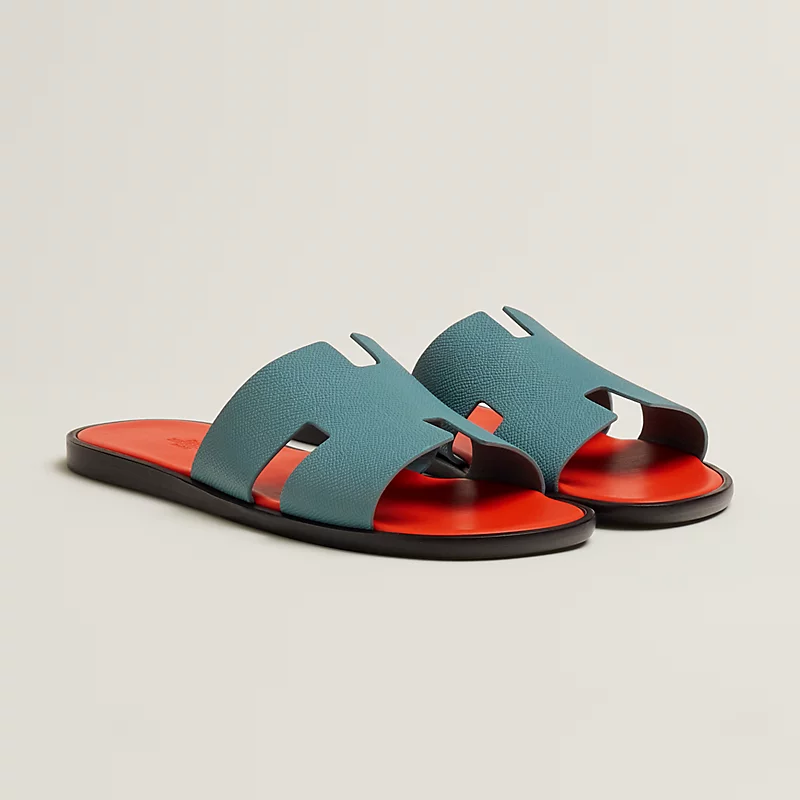 Dép Hermès Izmir Sandals (Bleuet Orange)