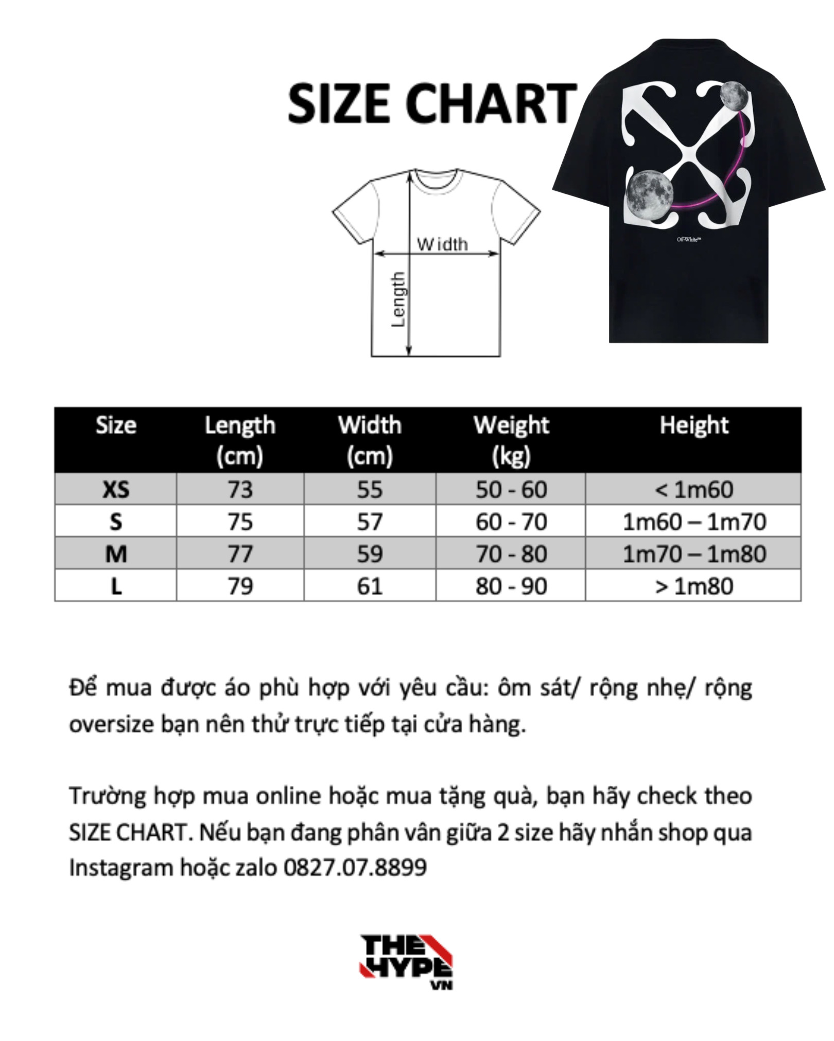 ÁO THUN OFF WHITE OW DOUBLE MOON (BLACK)
