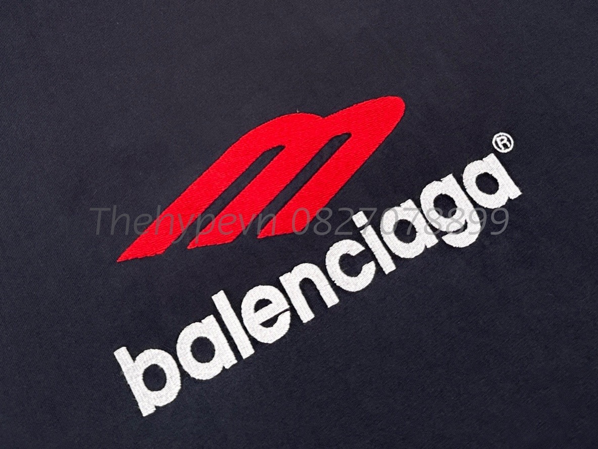 Áo Thun Balenciaga BLCG embroidered Logo 3B (Black) [Mirror Quality]