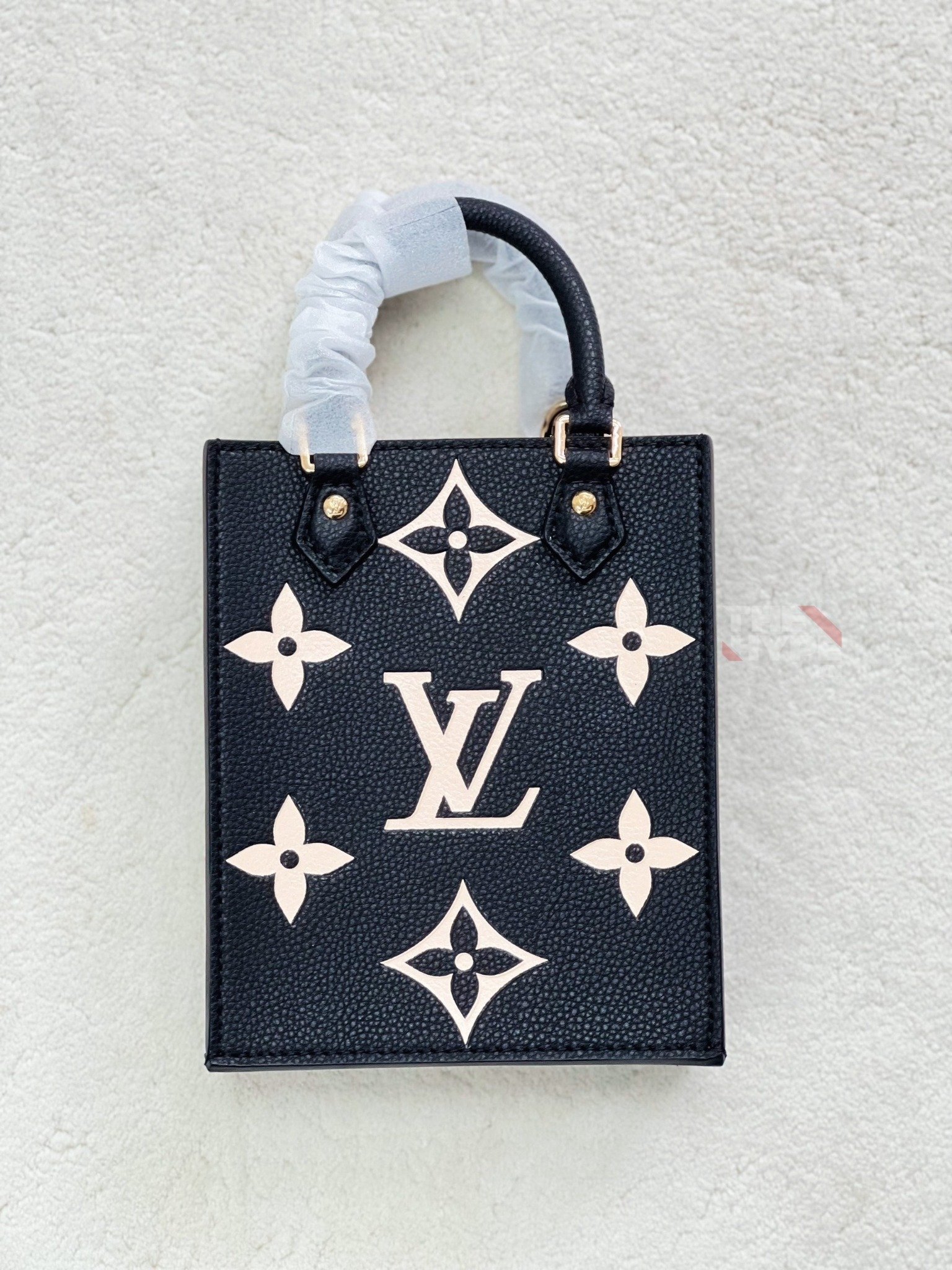 LOUIS VUITTON BAG - Túi LV Petit Sac Plat Monogram Emprein Leather (BLACK) [Mirror Quality]