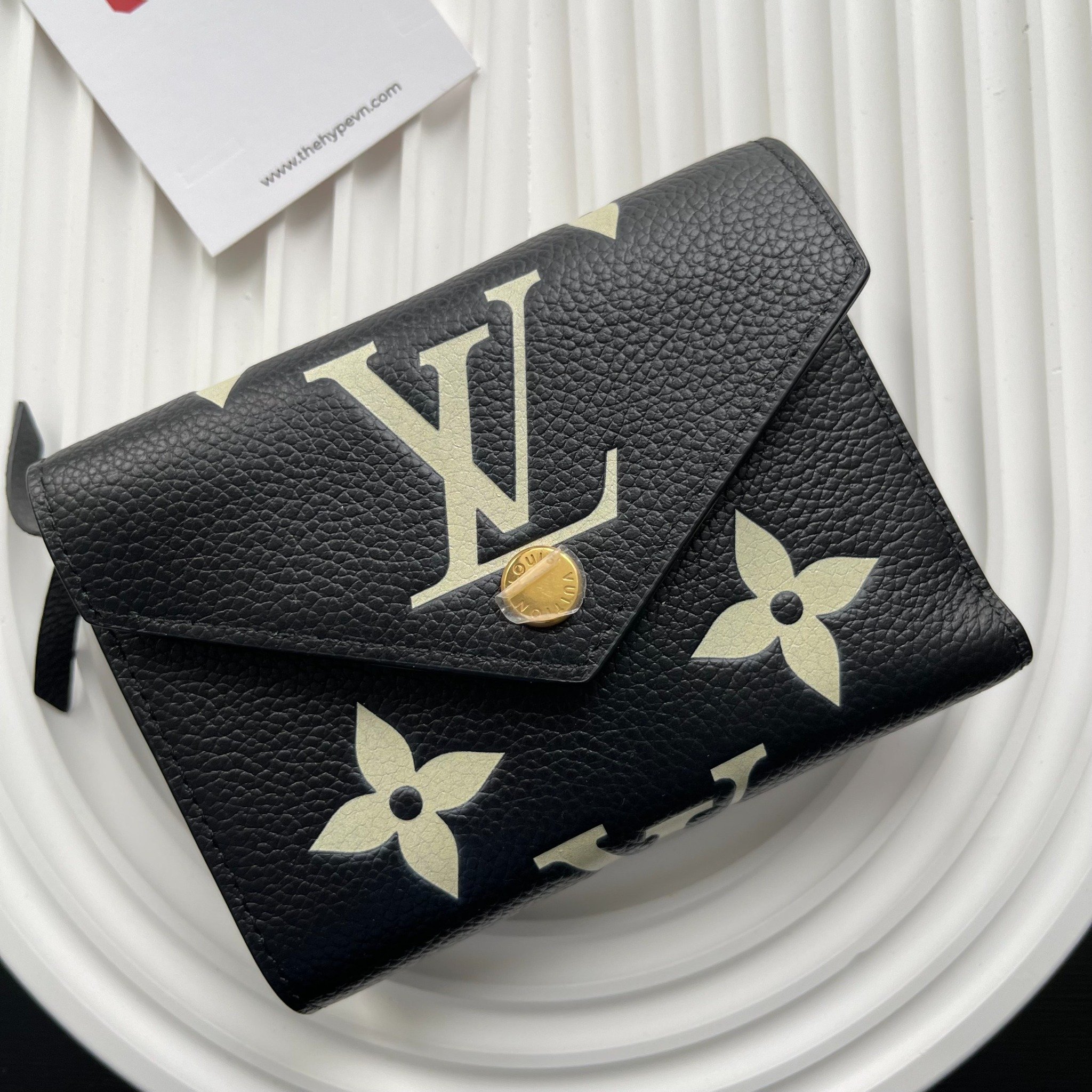 Ví Ngắn Louis Vuitton Victorine Empreinte (BLACK) [Mirror Quality]
