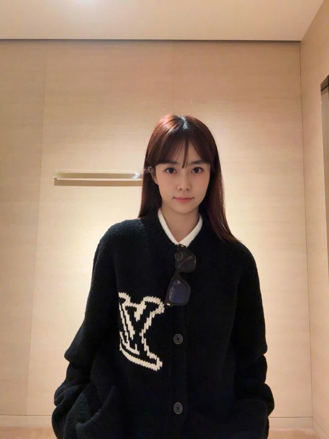 ÁO CARDIGAN LOUIS VUITTON CHUNKY INTARSIA (BLACK)