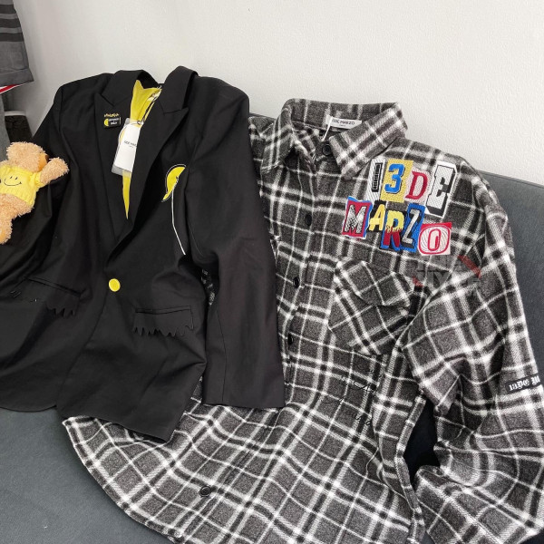 13DE MARZO BLAZER - Áo Blazer 13De Marzo Smiley Arm Palda Bear Suit Best Quality