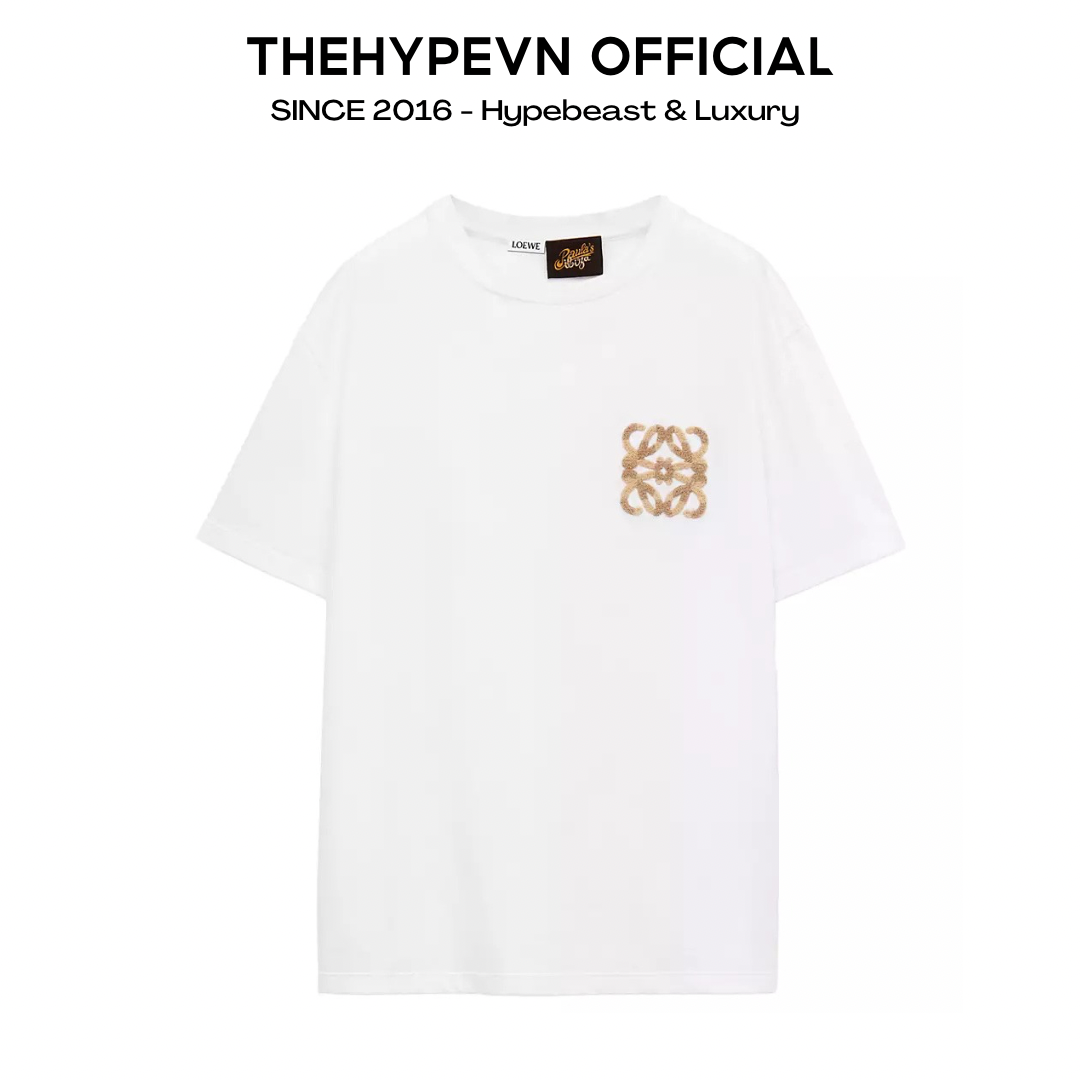 Áo Thun Loewe Anagram cotton relaxed fit (White) [Mirror Quality]