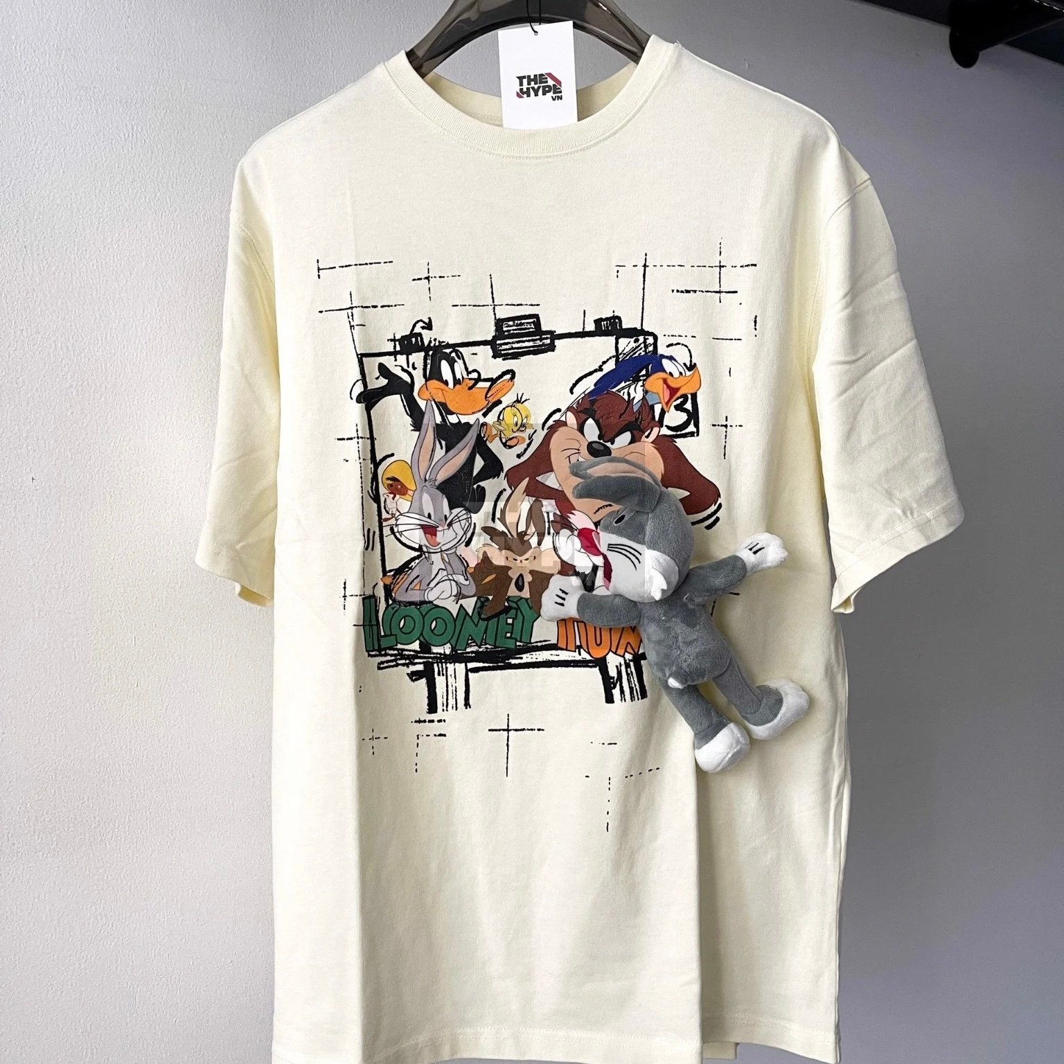 13DE MARZO TEE - Áo Thun 13De Marzo Cartoon (Cream) Best Quality
