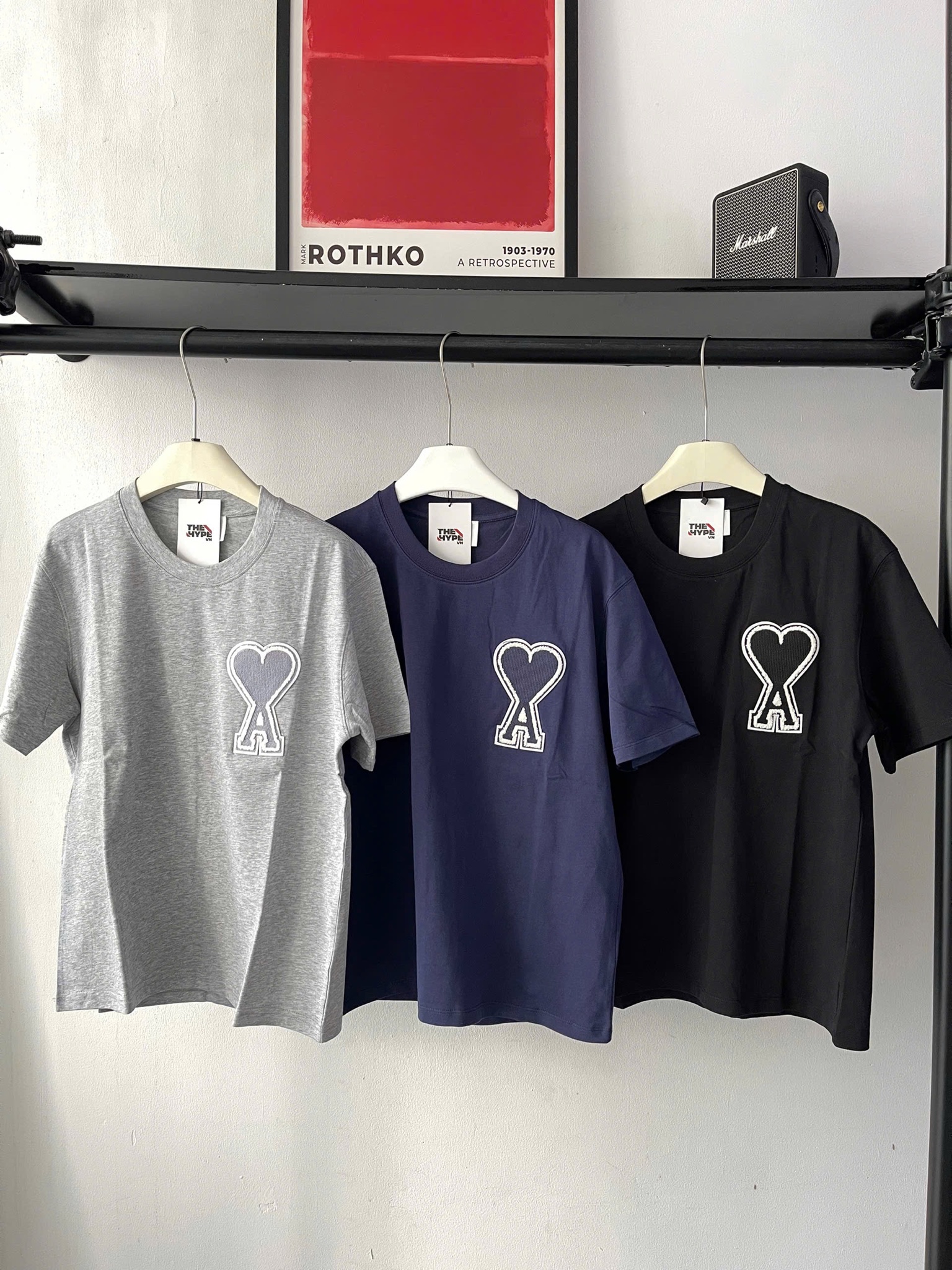 ÁO THUN AMI PARIS OVER HEART EXCLUSIVE (GREY)