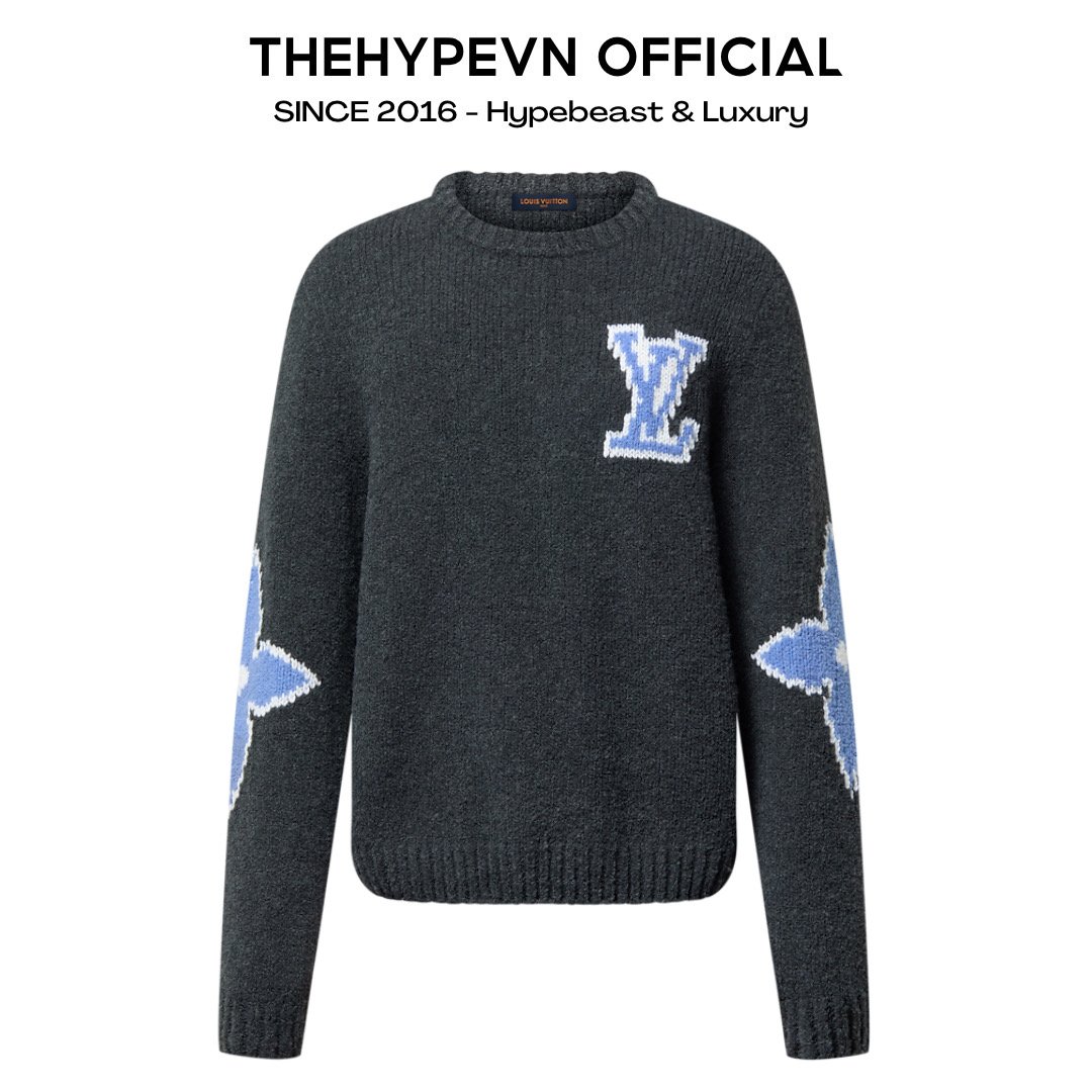 ÁO SWEATER LOUIS VUITTON LV CHUNKY WOOL (GRAY)