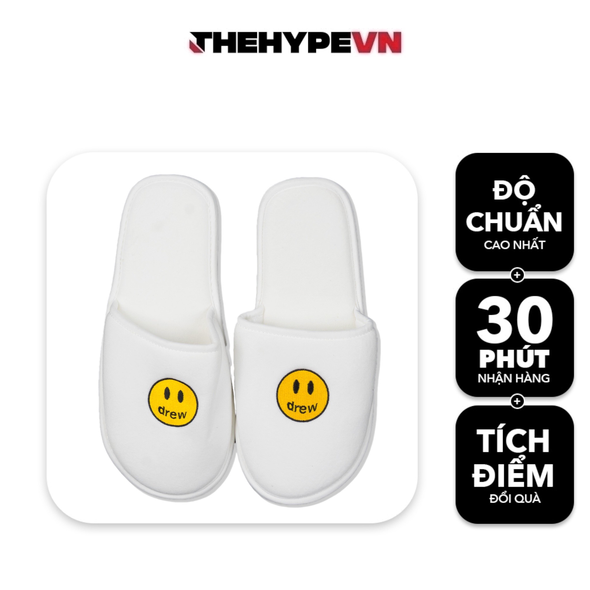 DREW SLIDES - Dép Drew Mascot (White) [Mirror Quality]