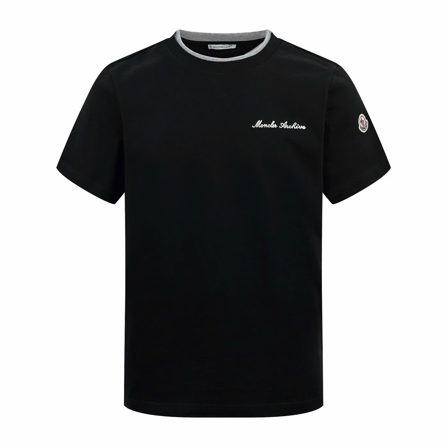 ÁO THUN MONCLER EMBROIDERED LOGO (BLACK)