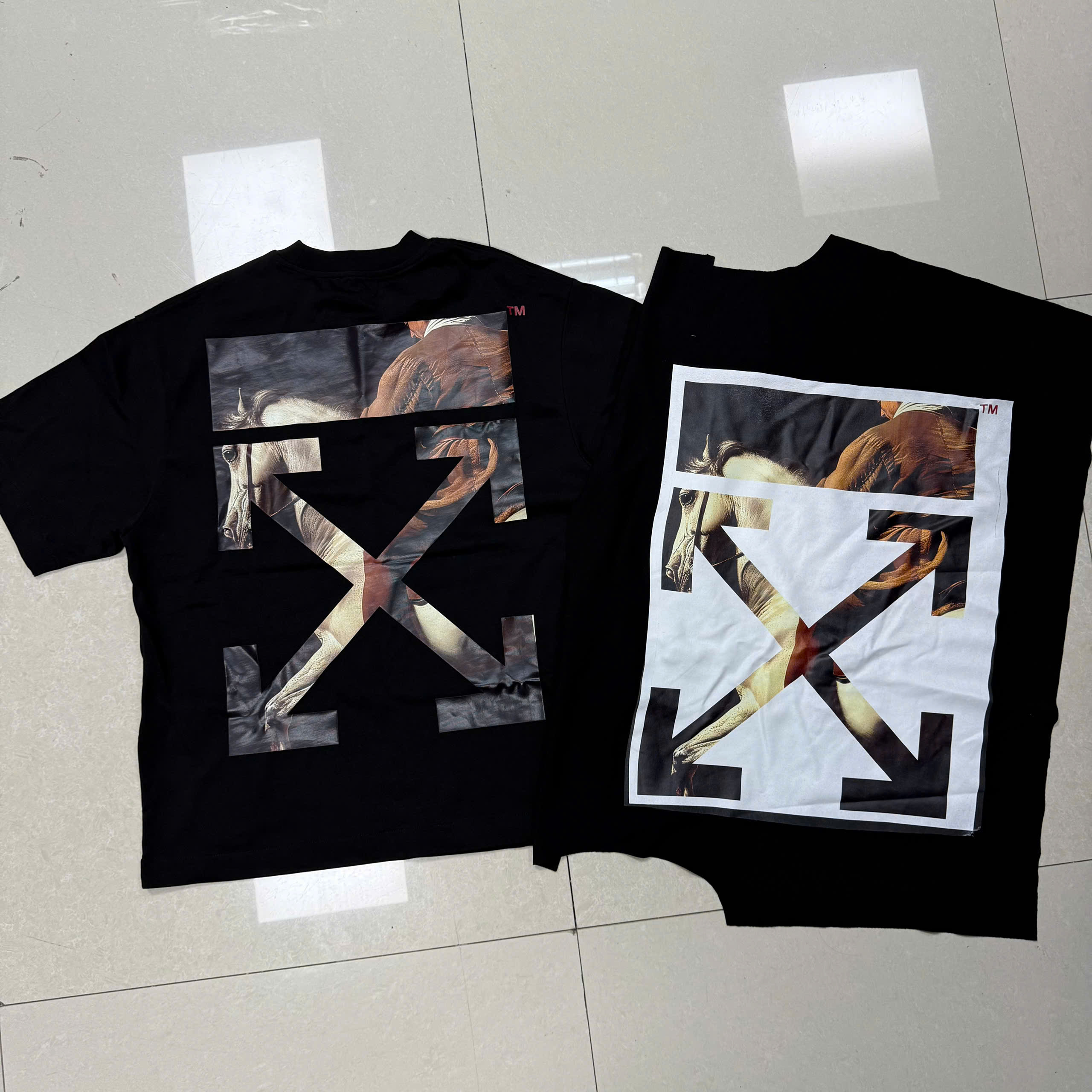 ÁO THUN OFF WHITE HORSE SS26 ( BLACK)