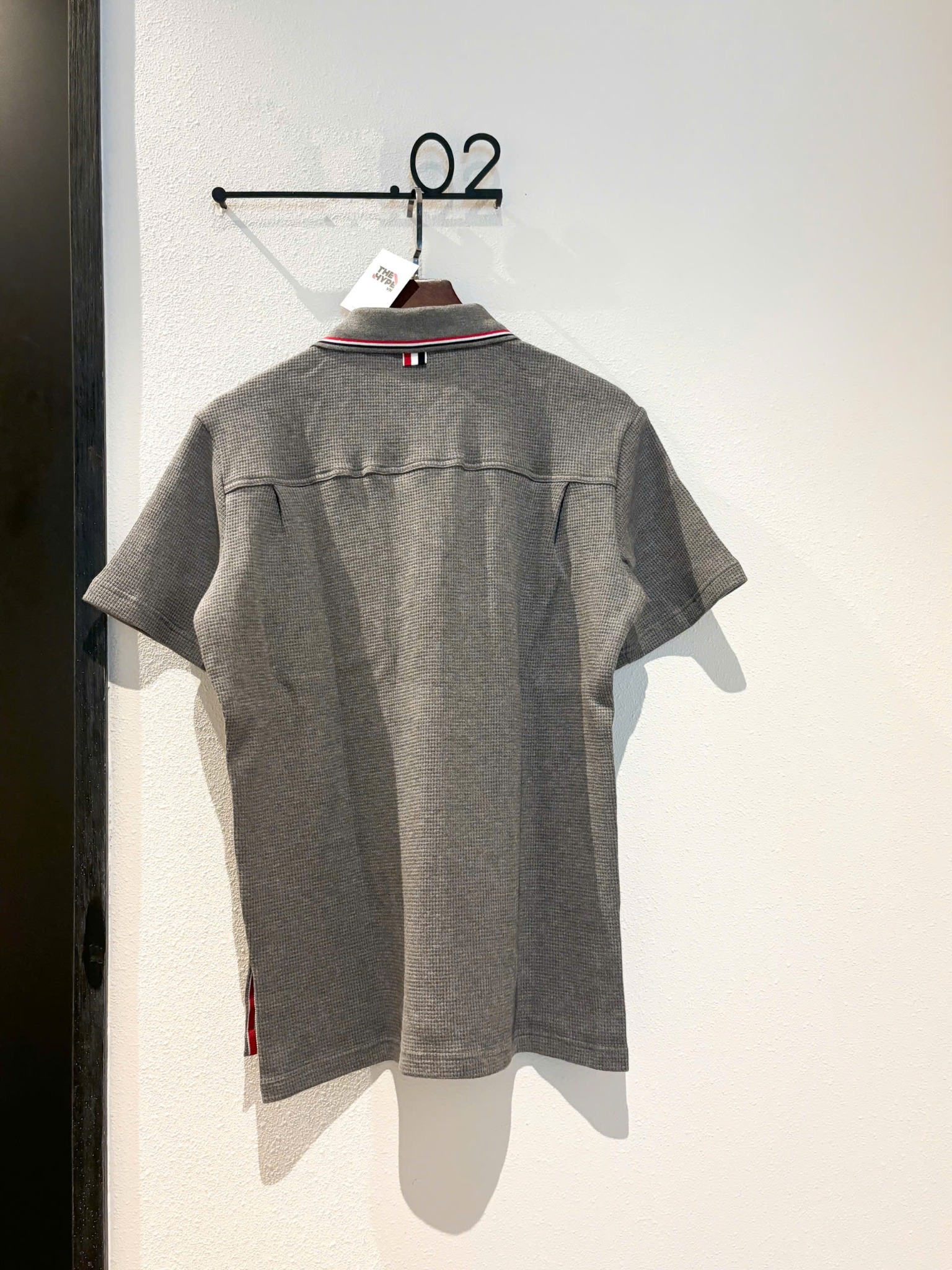 Áo Polo Thom Browne TB Textured Cotton (Grey) [Mirror Quality]