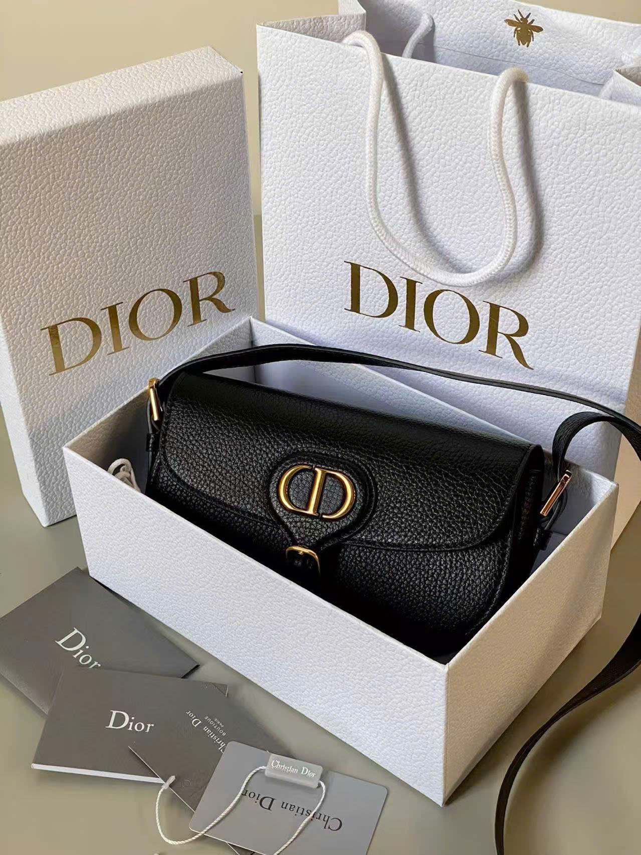 TÚI DIOR BOBBY EAST - WEST BAG (BLACK)
