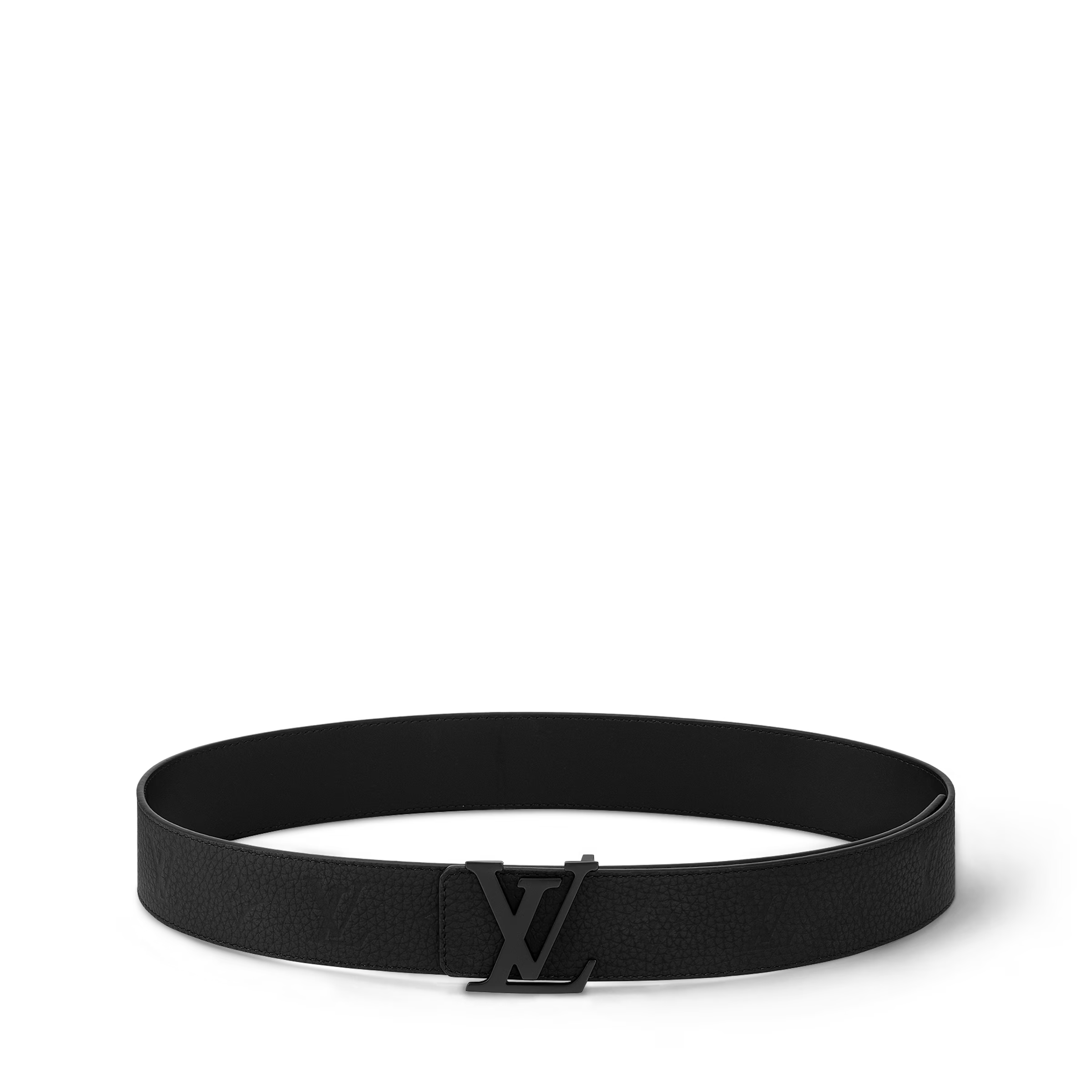 LOUIS VUITTON BELT Initiales Reversible Belt Taurillon (Black)