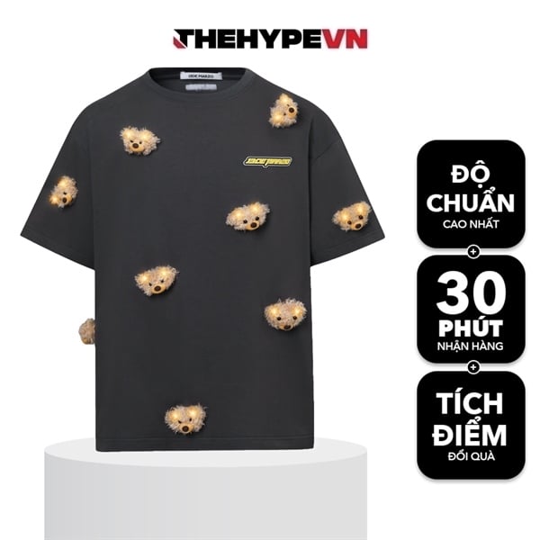 13DE MARZO TEE - Áo Thun 13De Marzo Luminous Three-dimensinal Doll (Gray) Best Quality
