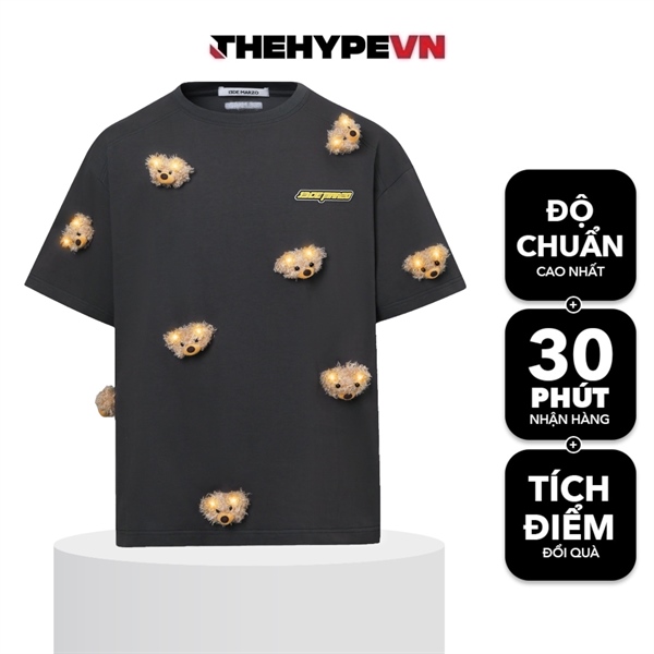 13DE MARZO TEE - Áo Thun 13De Marzo Luminous Three-dimensinal Doll (Gray) Best Quality