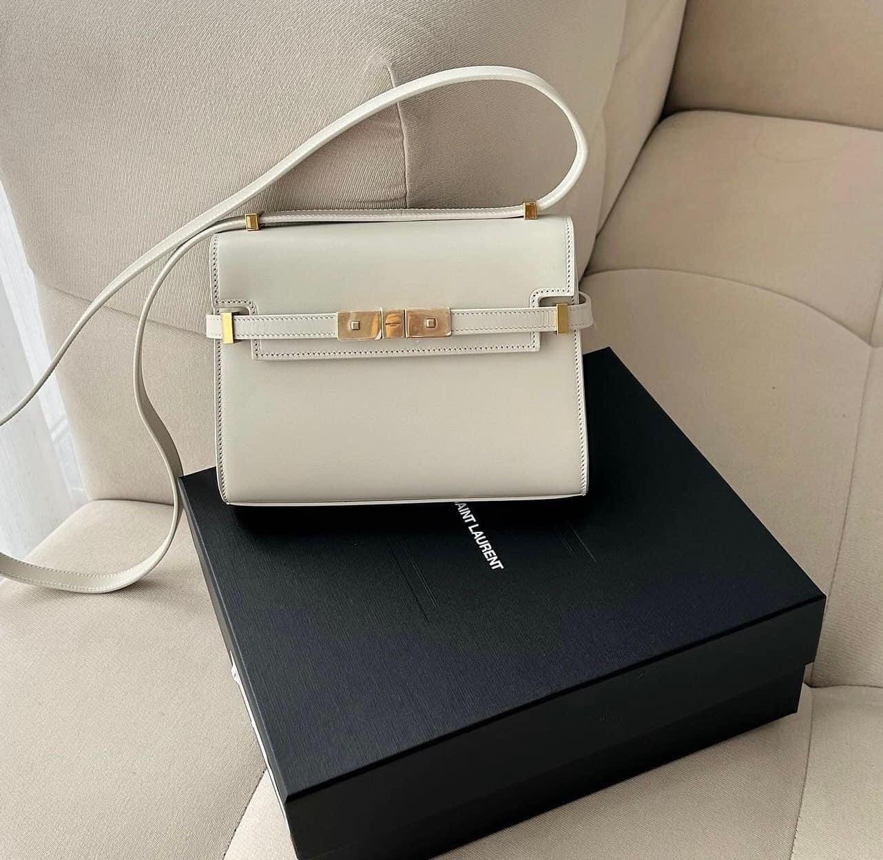 SAINT LAURENT -Túi YSL Manhattan (Cream White) [Mirror Quality] -
