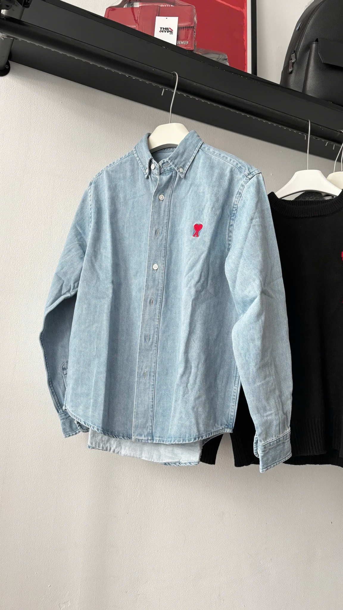 ÁO SƠ MI AMI PARIS CHEMISE HEART (BLUE DENIM)