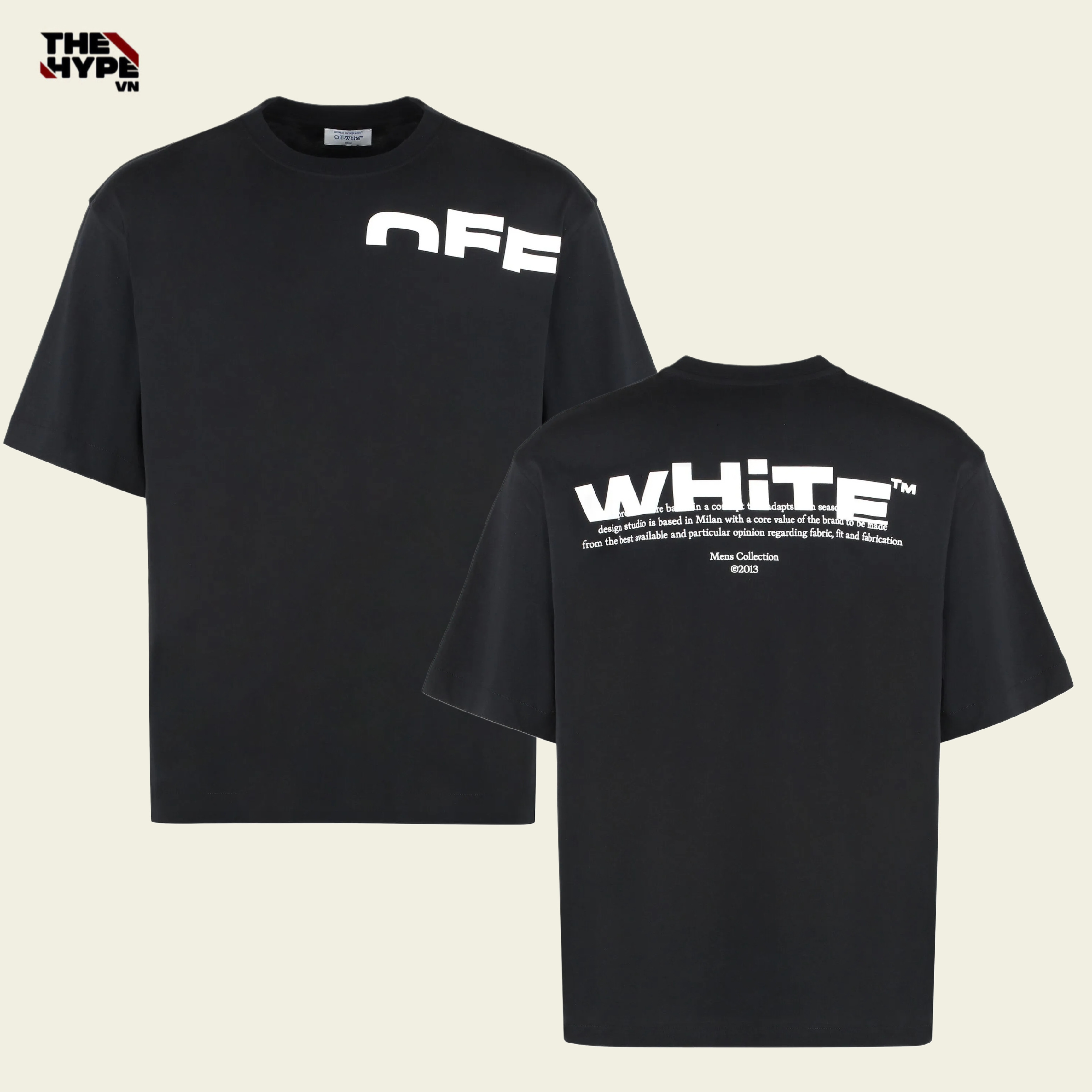 ÁO THUN OFF WHITE LOGO PRINT T-SHIRT (BLACK)