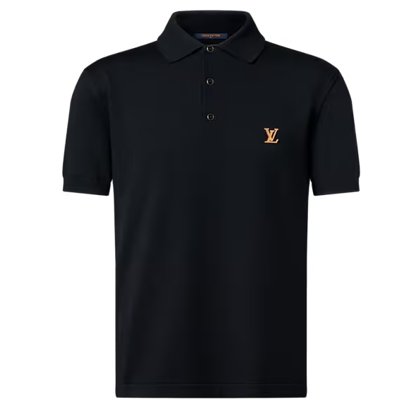 ÁO POLO LOUIS VUITTON SIGNATURE LOGO (BLACK)