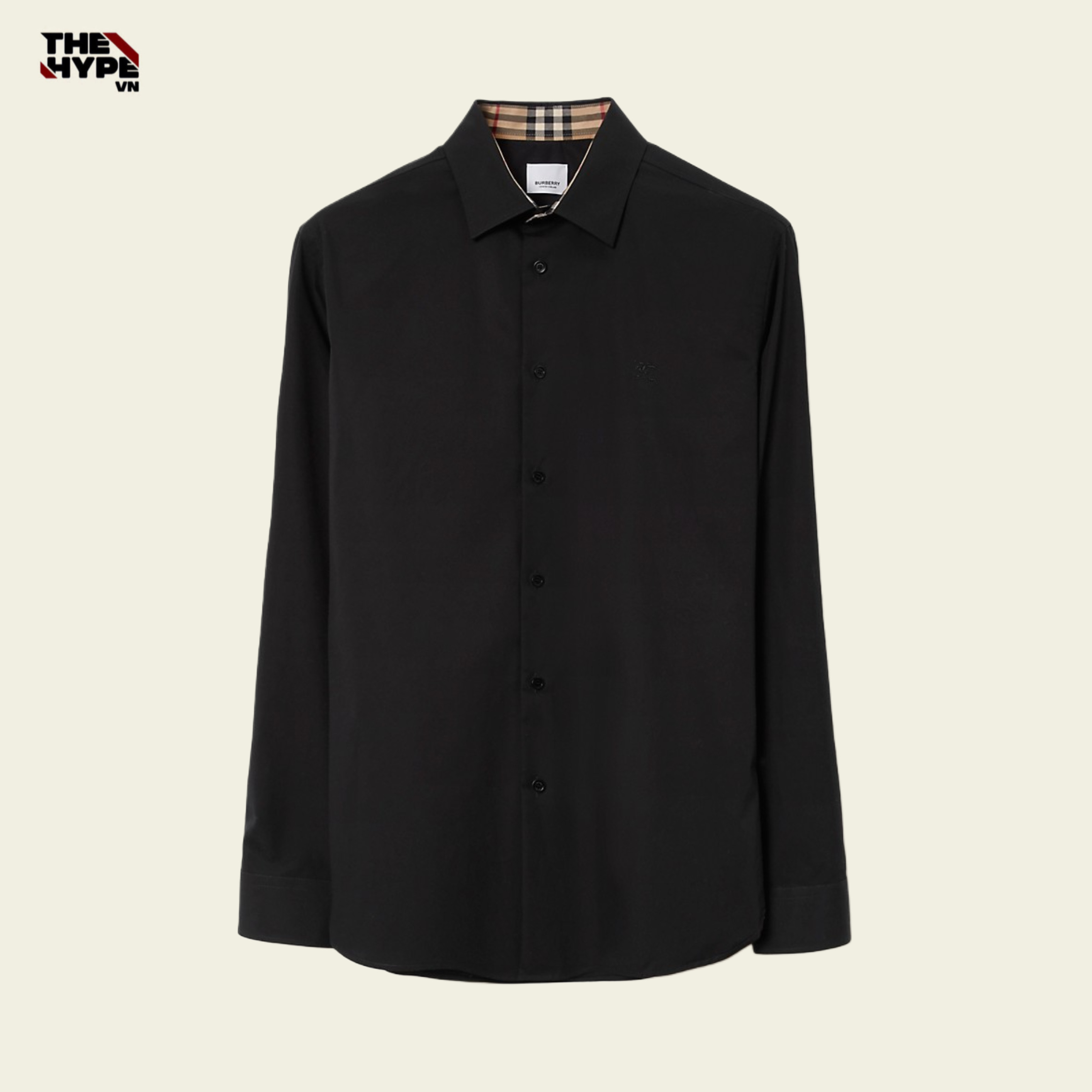 ÁO SƠ MI BURBERRY BBR EQUESTRIAN KNIGHT LONG SLEEVE (BLACK)