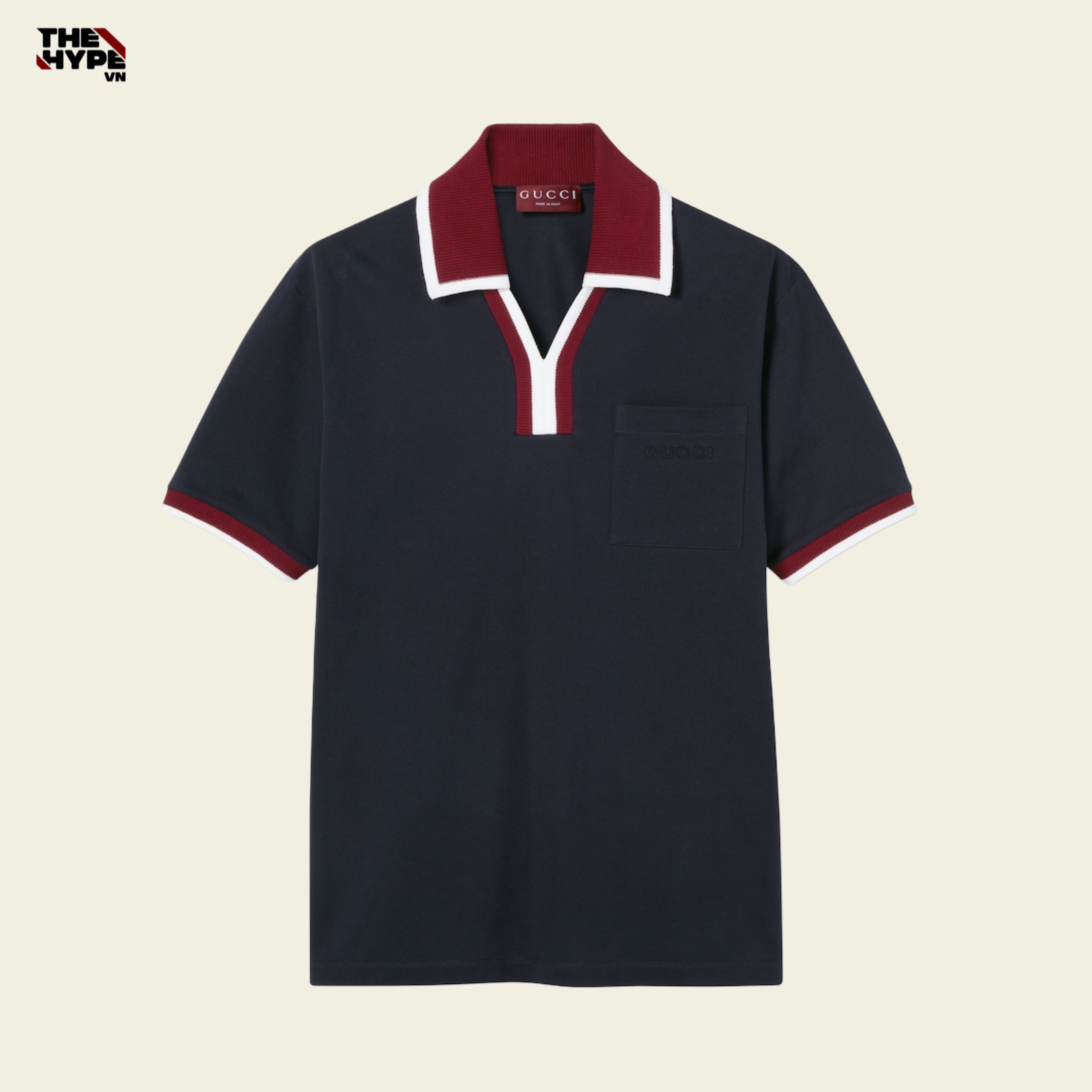 ÁO POLO GUCCI MOTIF (NAVY)