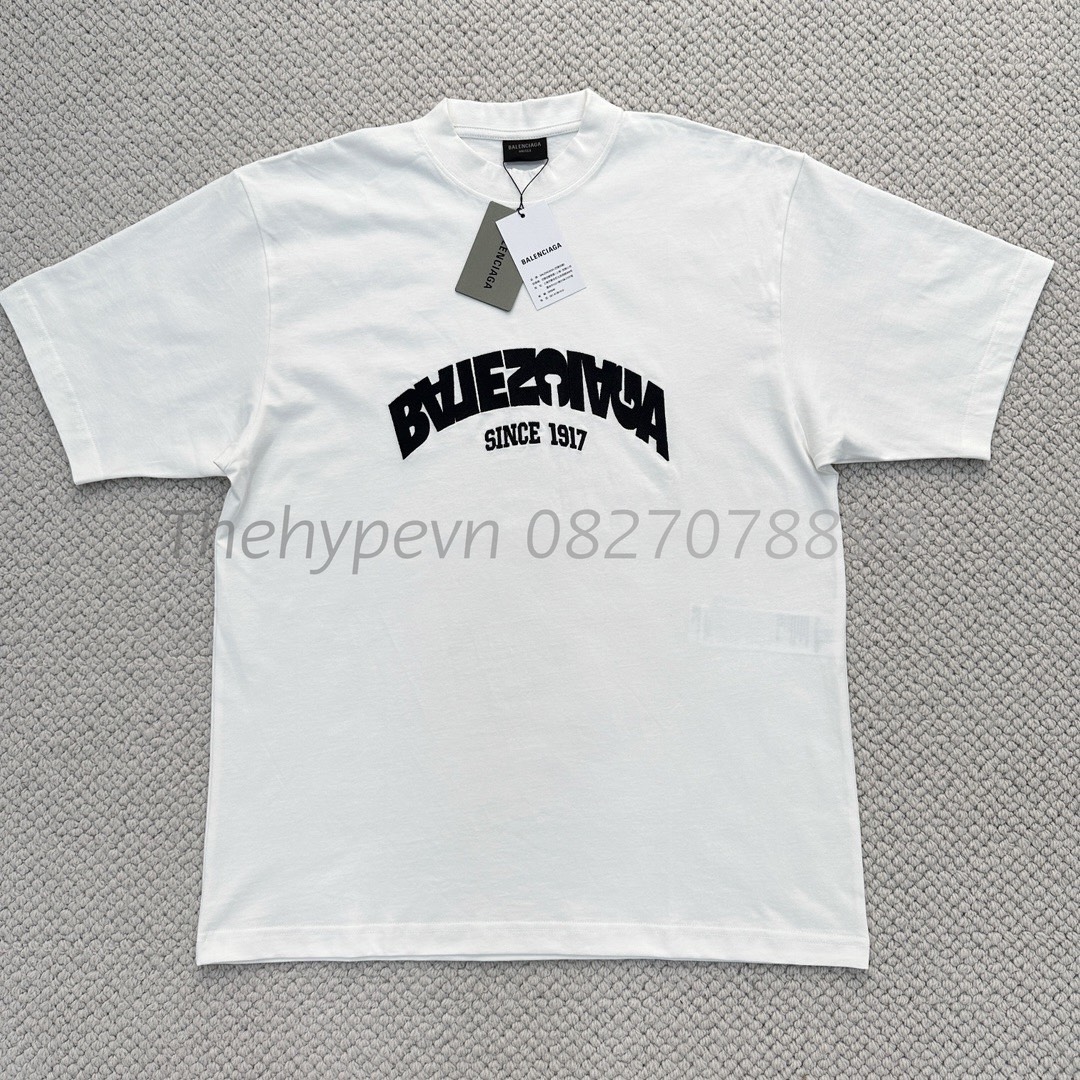 Áo Thun Balenciaga BLCG Back Flip (White) [Mirror Quality]