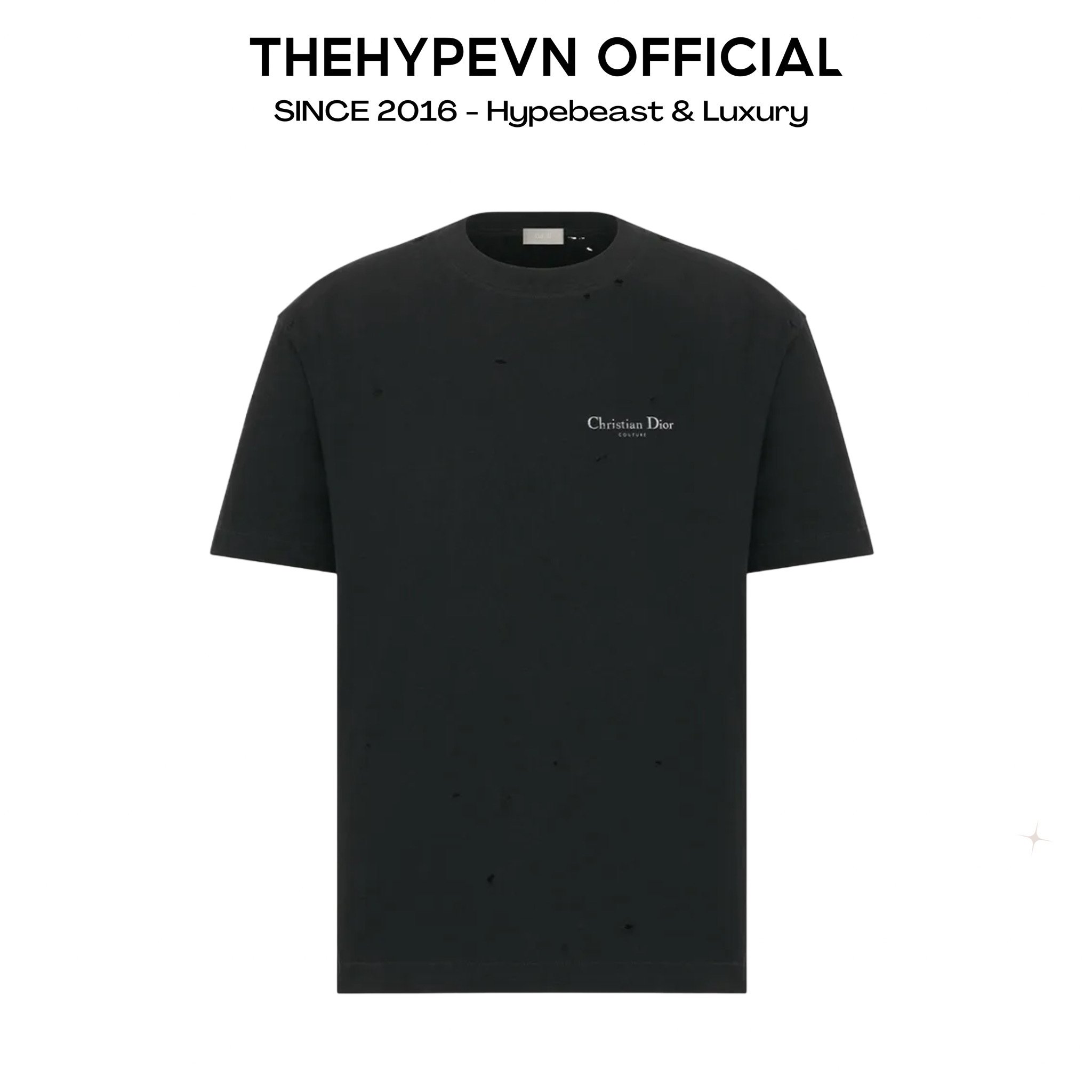 Áo Thun Dior Relaxed Couture Logo Back (Black) [Mirror Quality]
