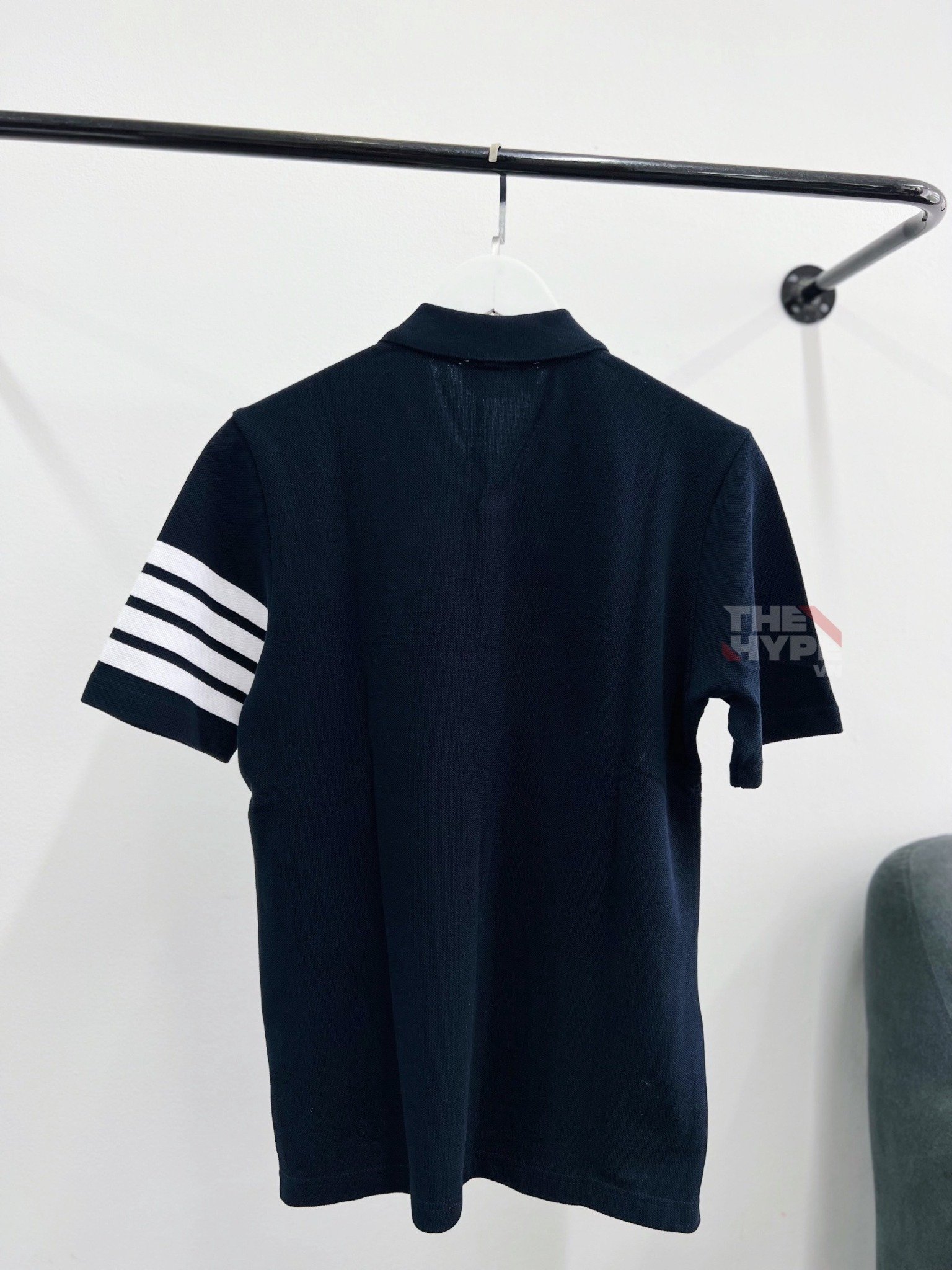 THOM BROWNE POLO - Áo polo tb sọc ở tay (Navy) [Mirror Quality]