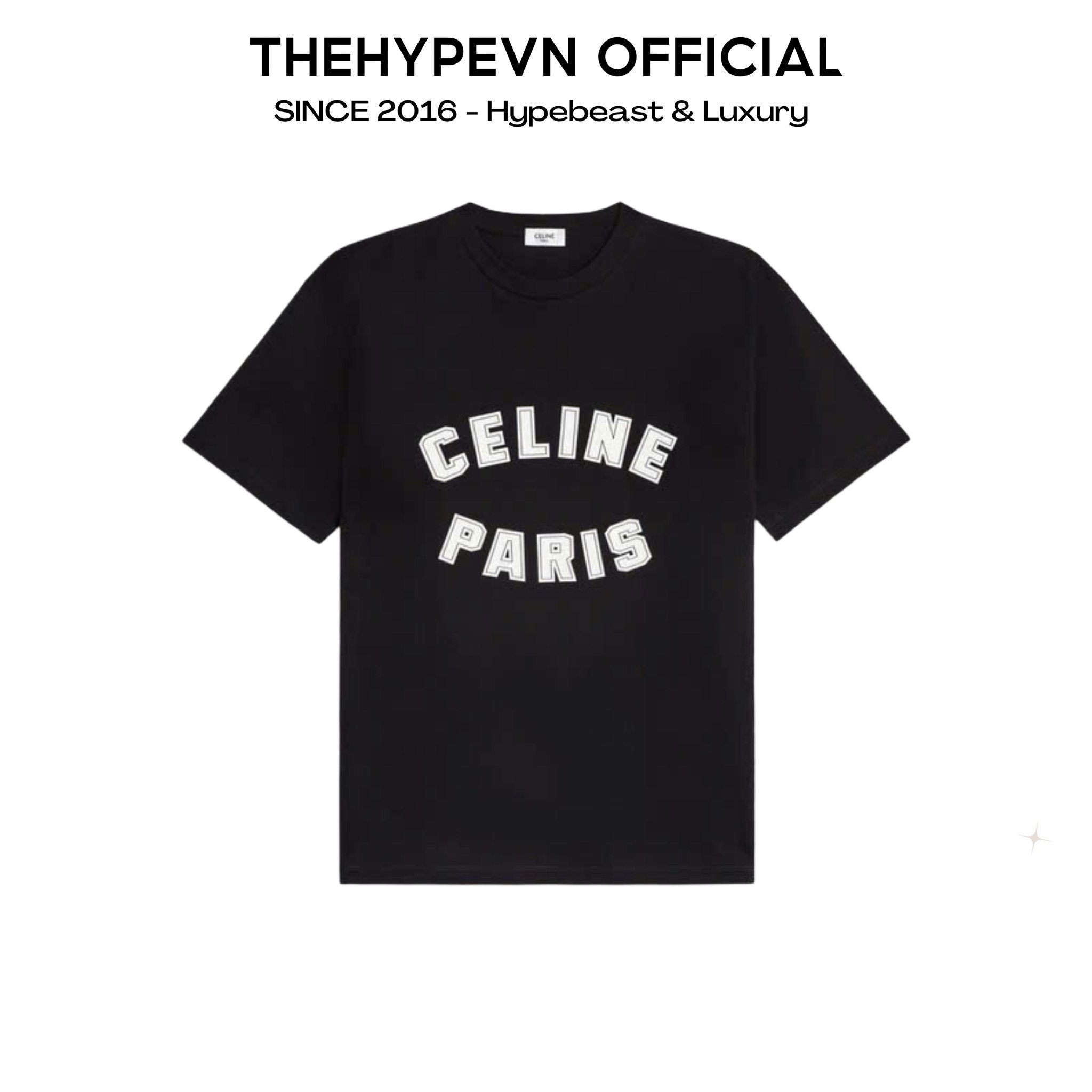 ÁO THUN CELINE LOOSE PARIS LOGO (BLACK)