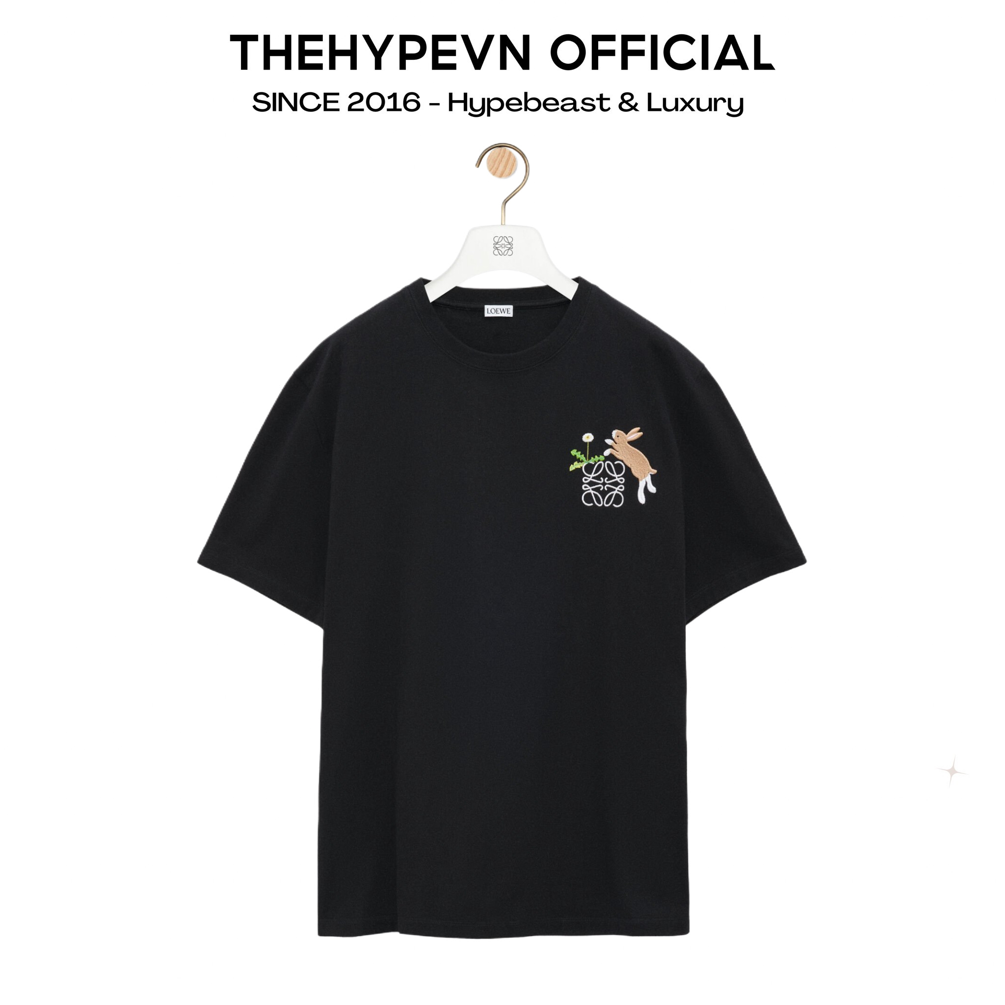 ÁO THUN LOEWE BUNNIES ANAGRAM (BLACK)