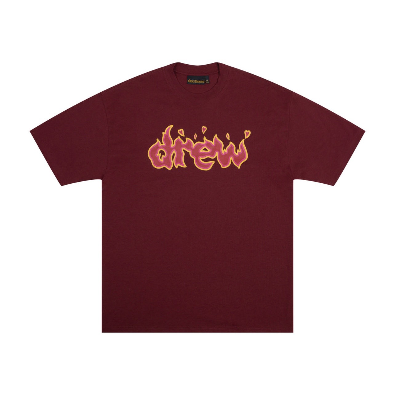 DREW TEE - Áo Thun Drew Logo Lit (Burgundy) [Mirror Quality]