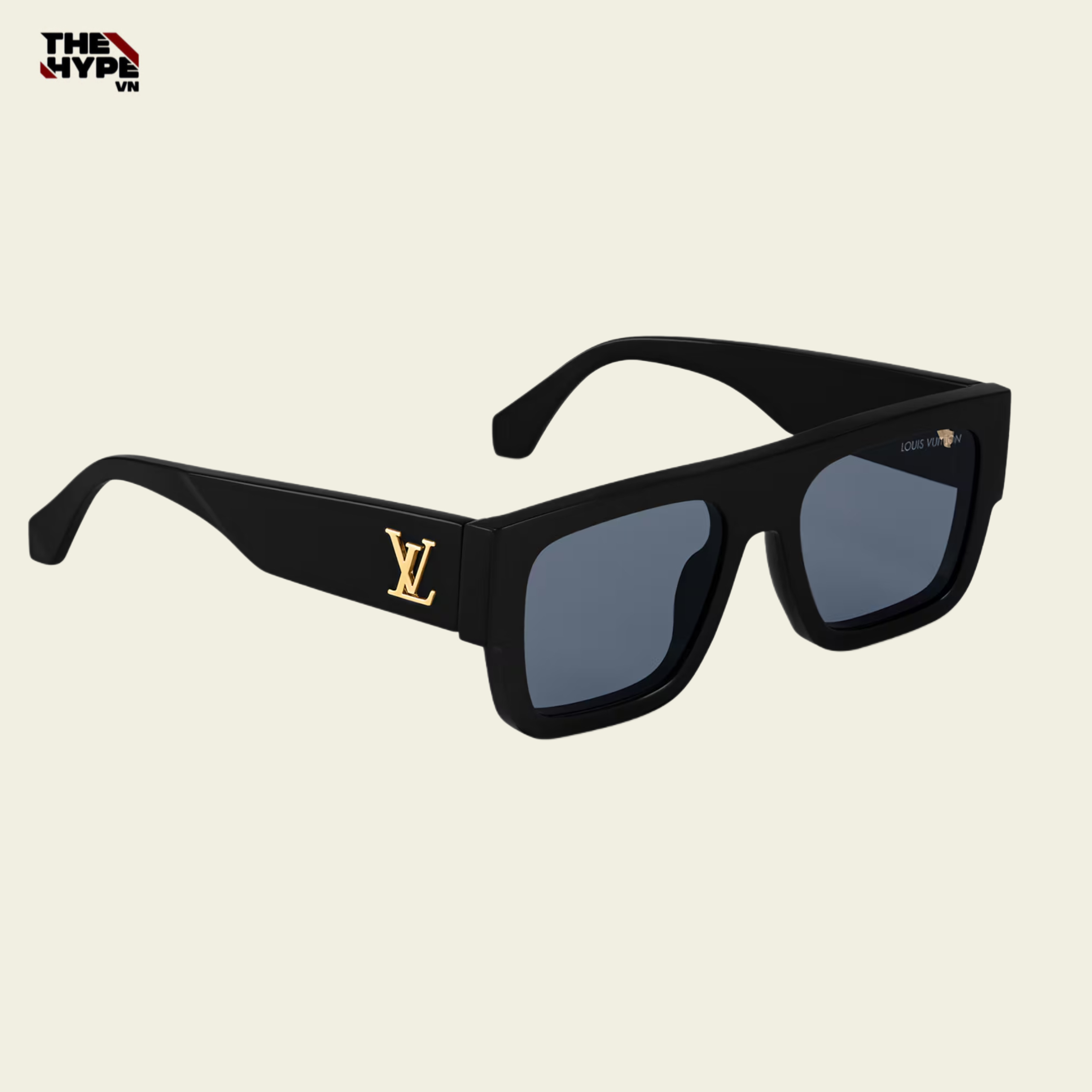 KÍNH LOUIS VUITTON LV CLASH GOLD LOGO (BLACK)