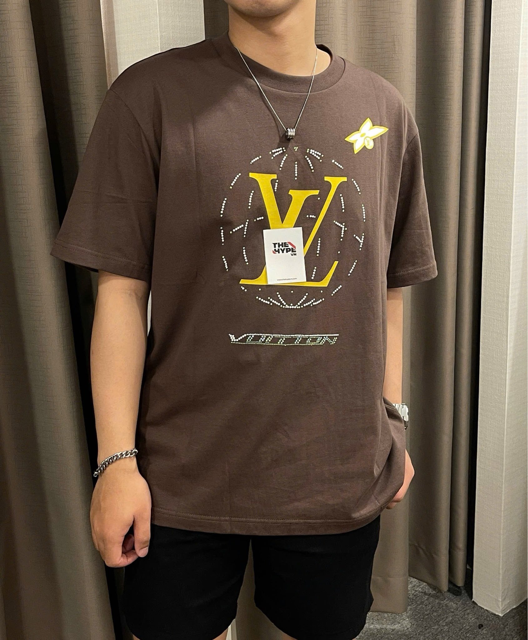 ÁO THUN LOUIS VUITTON LV WASHED EMBELLISHED (BROWN)