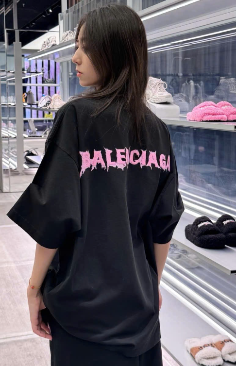 ÁO THUN BALENCIAGA DIY BACK MEDIUM FIT T-SHIRT(BLACK)