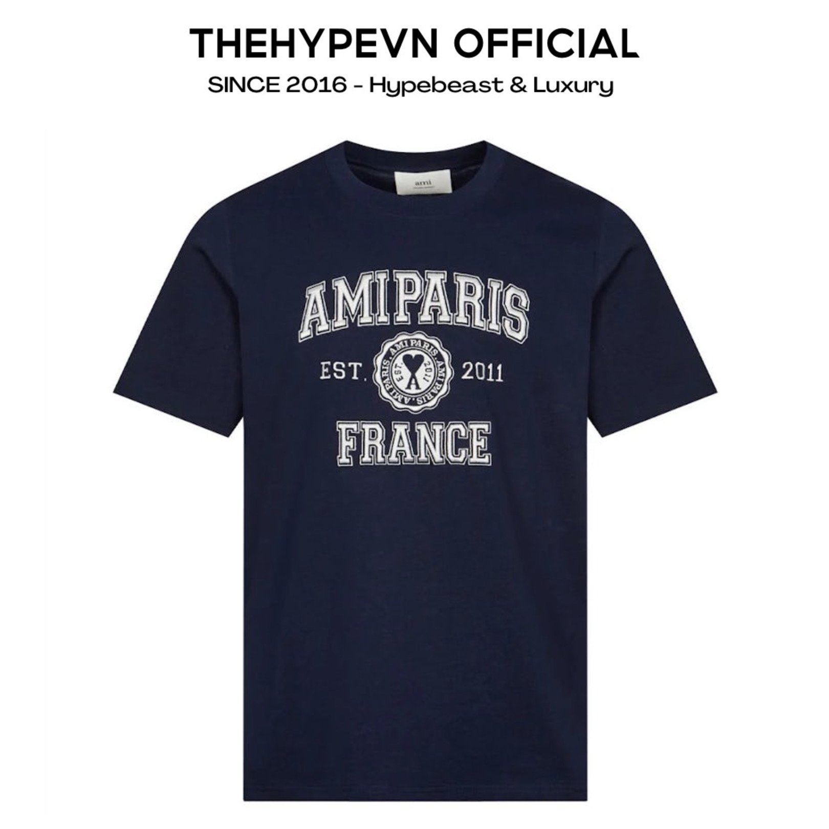 ÁO THUN AMI PARIS FRANCE EST 2011 (NAVY)