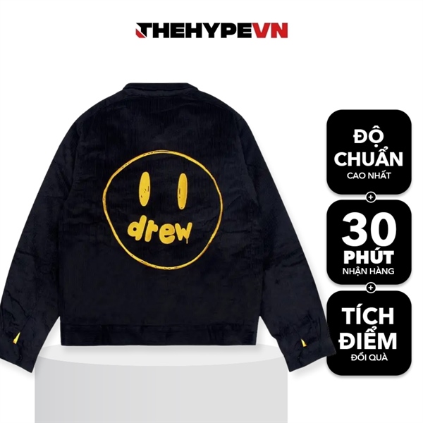 DREW JACKET - Áo Jacket Drew House Mascot Painted Gas (Black) [Mirror Quality]