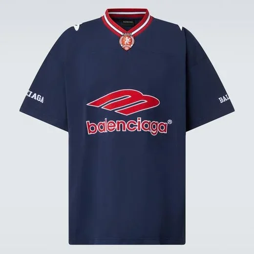 ÁO BALENCIAGA 3B FOOTBALL OVERSIZED T-SHIRTS(NAVY)