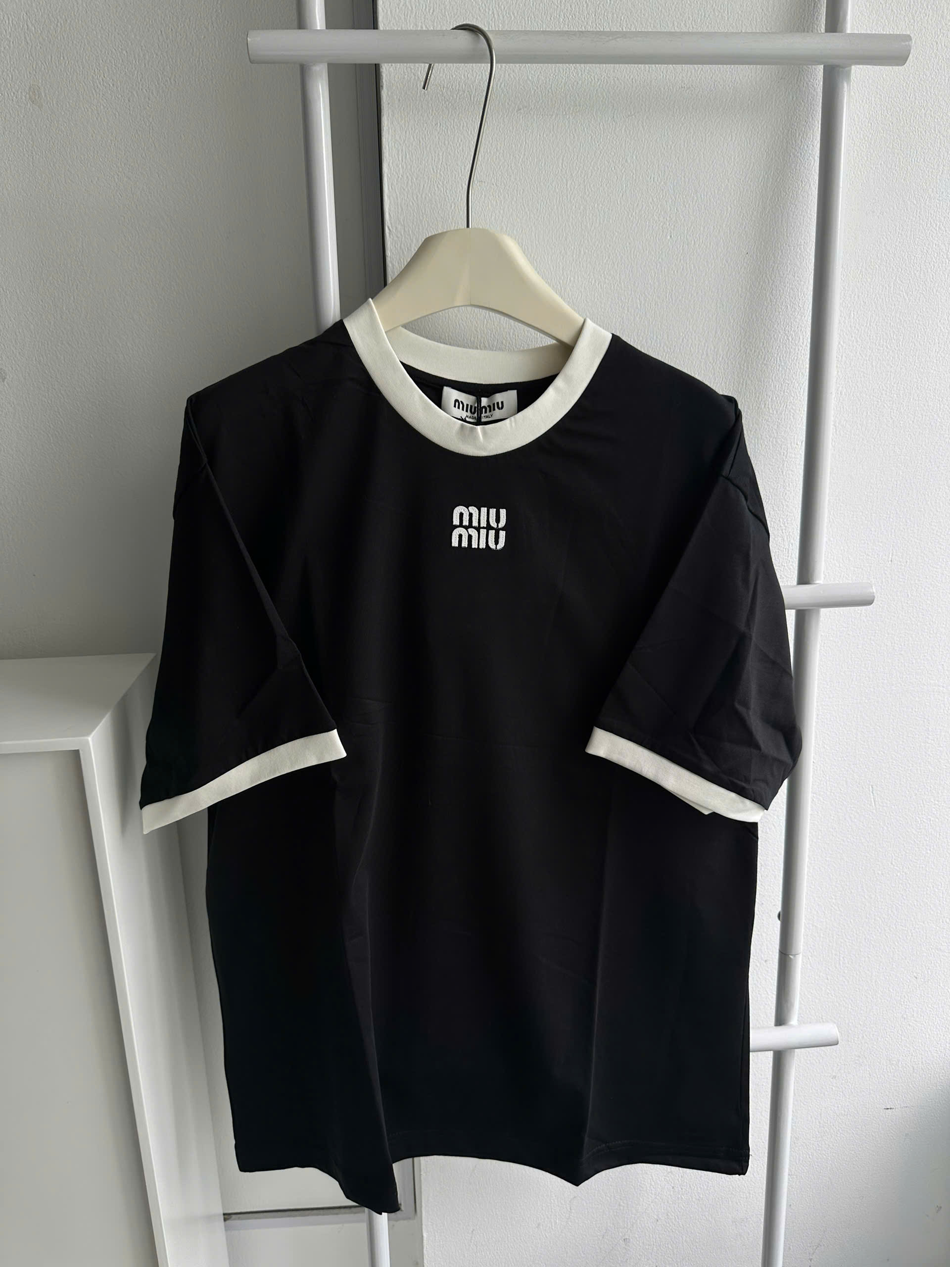 ÁO THUN MIU MIU COTTON JERSEY (BLACK)