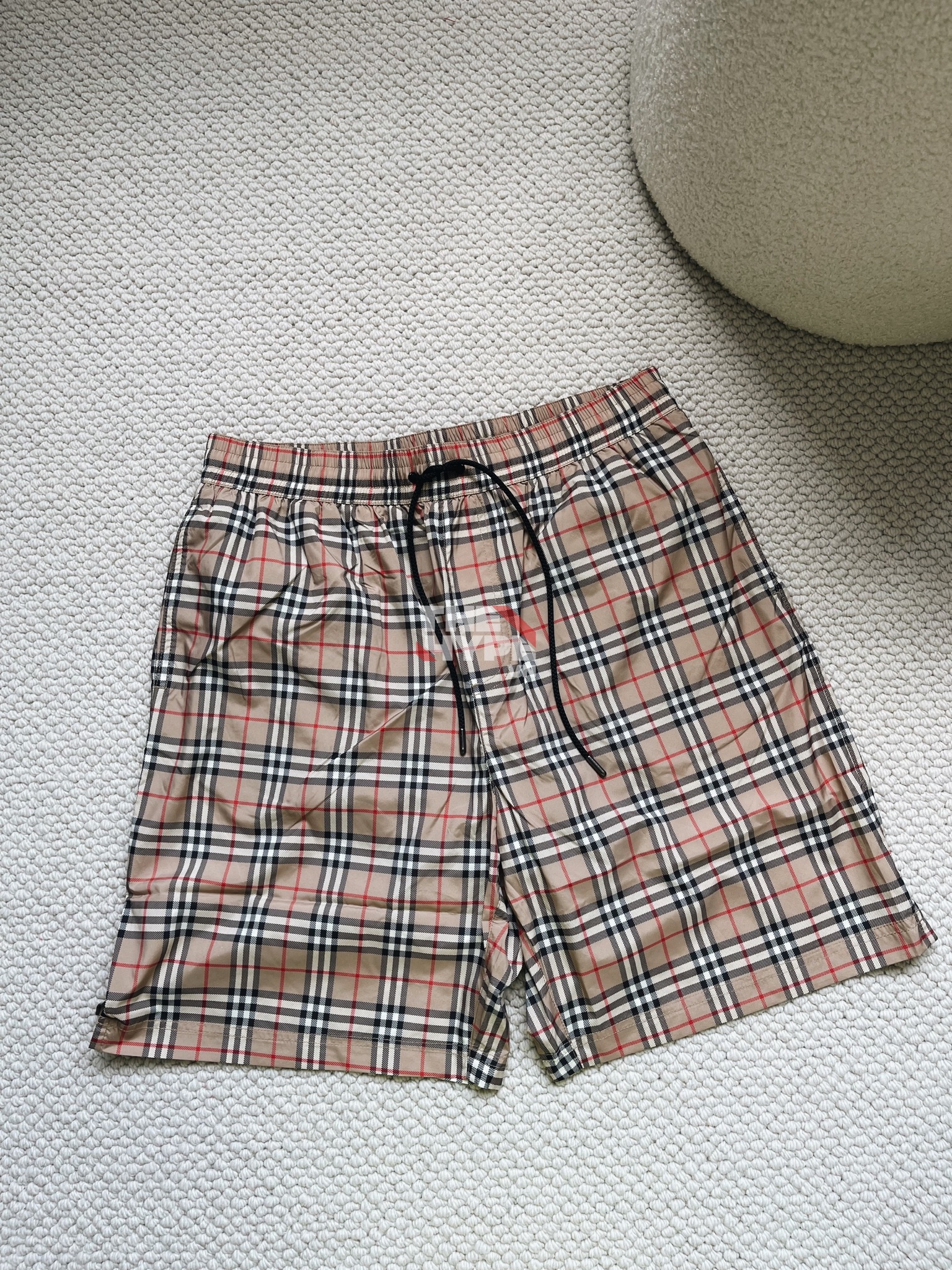 BURBERRY SHORTS - Quần Burberry Vintage Check Drawcord Swim Shorts (Caro) [Mirror Quality]