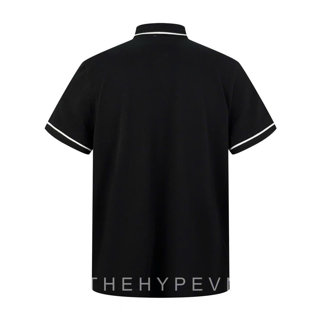 Áo Polo Celine Classic In Cotton Piqué (Black) [Mirror Quality]
