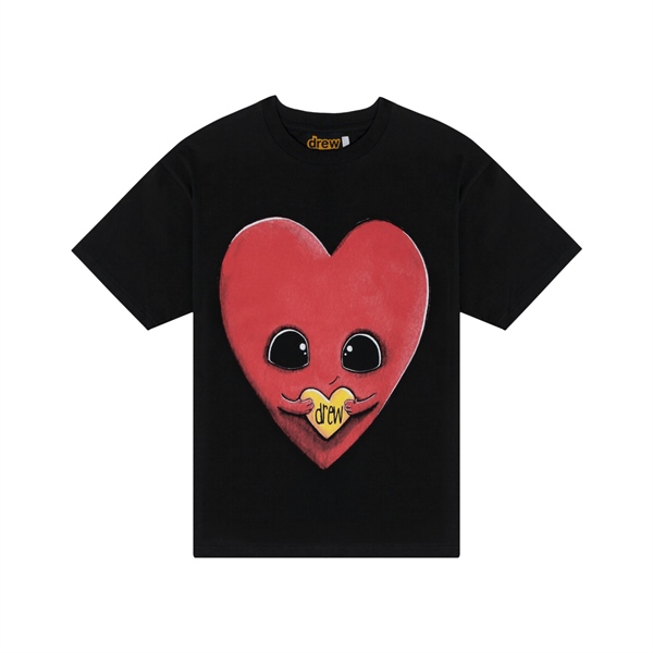 DREW TEE - Áo Thun Drew Heart SS23 (Black) [Mirror Quality]