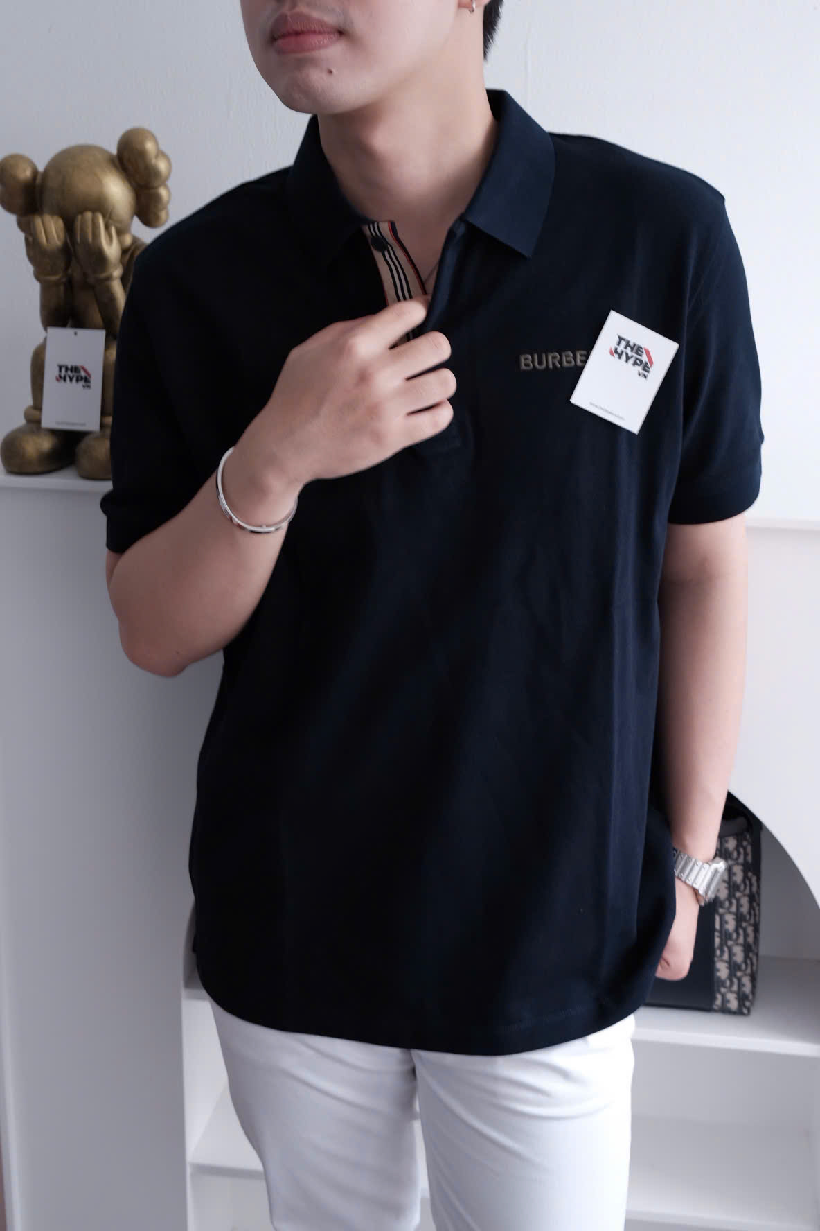 ÁO POLO BURBERRY BBR HALTFORD (NAVY)