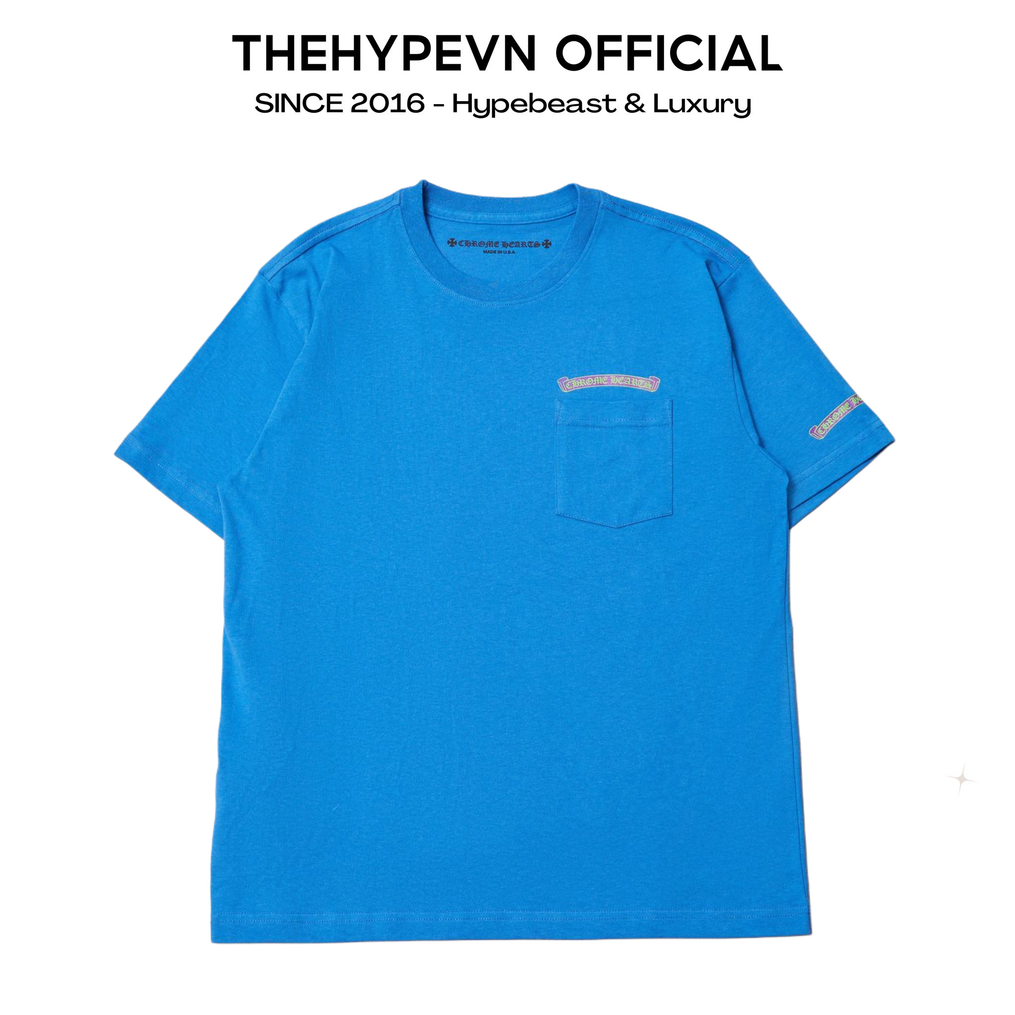Áo Thun Chrome Hearts CH Blue Scroll (Blue) [Mirror Quality]