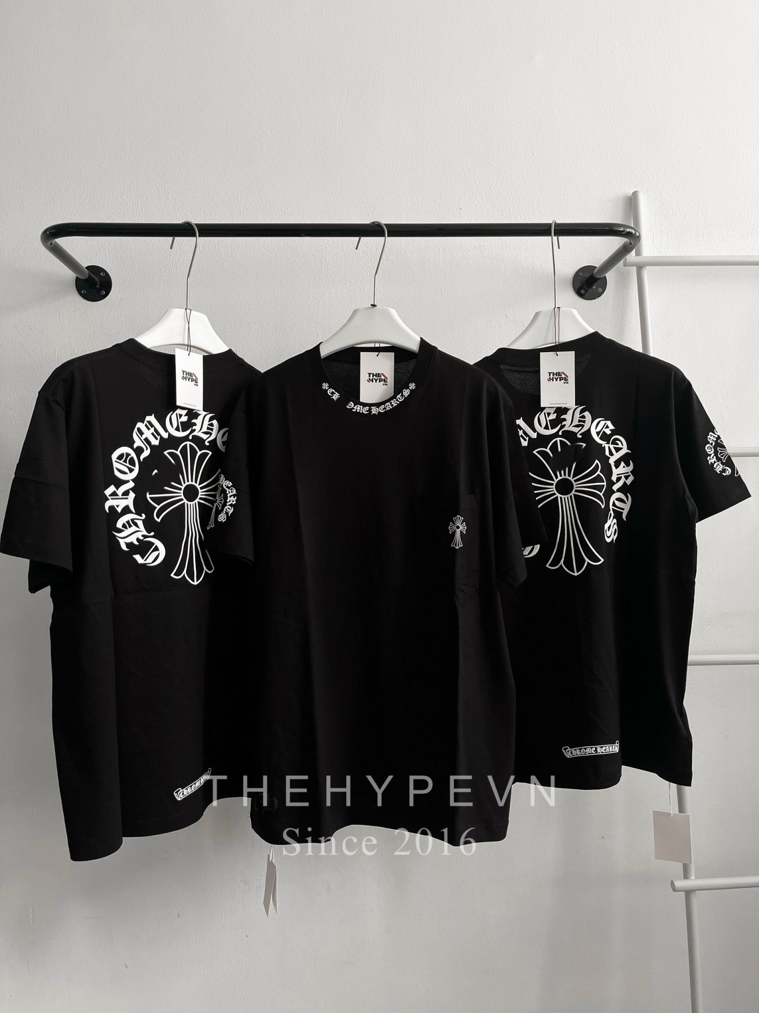 Áo Thun Chrome Hearts CH Neck Logo (Black) [Mirror Quality]