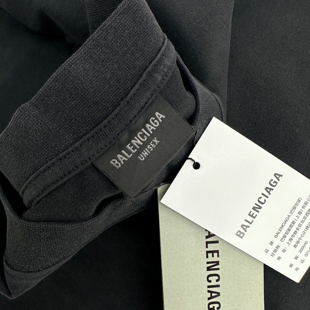 Áo Thun Balenciaga BLCG Hand-drawn (Black faded) [Mirror Quality]